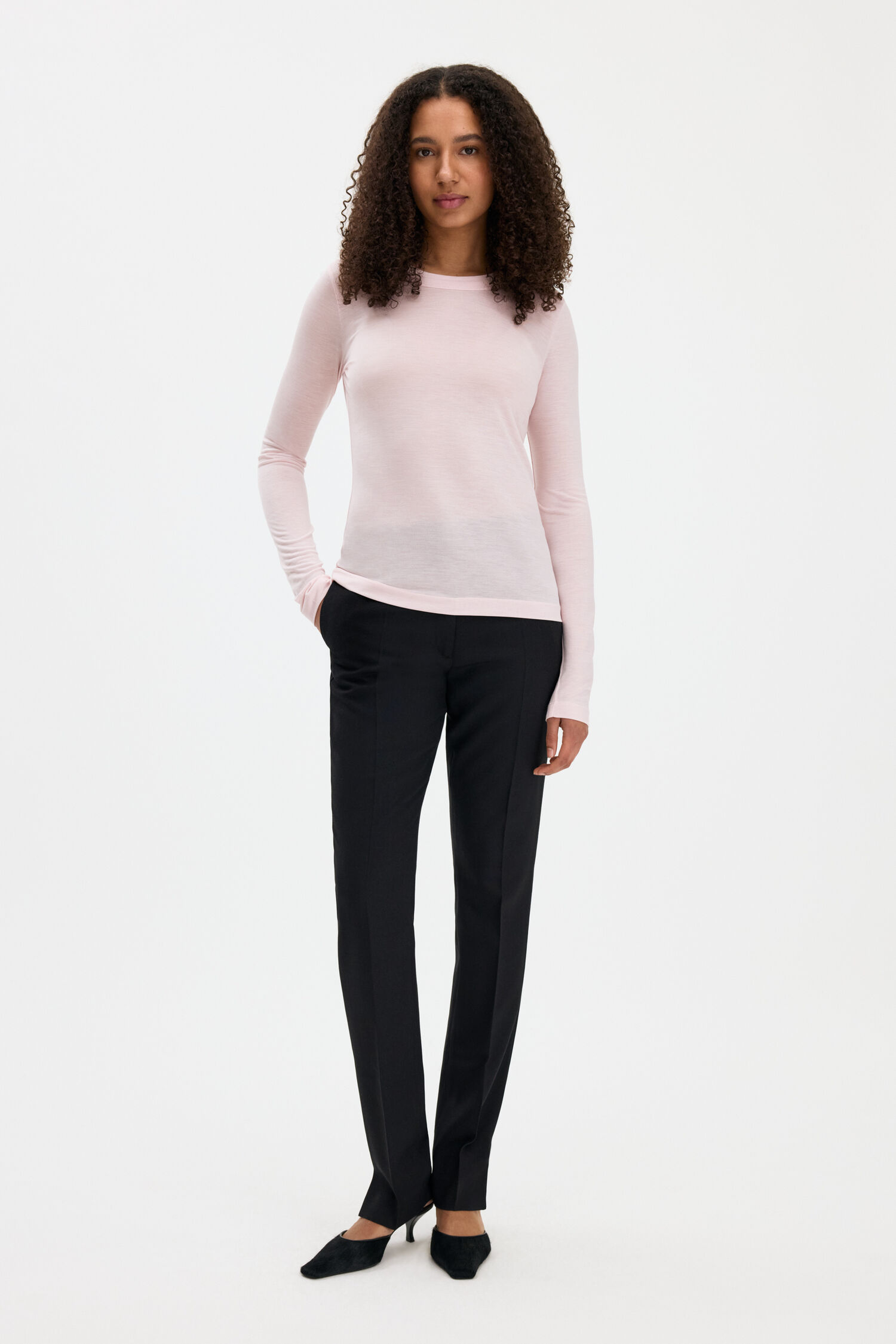 Scooped Longsleeve Top