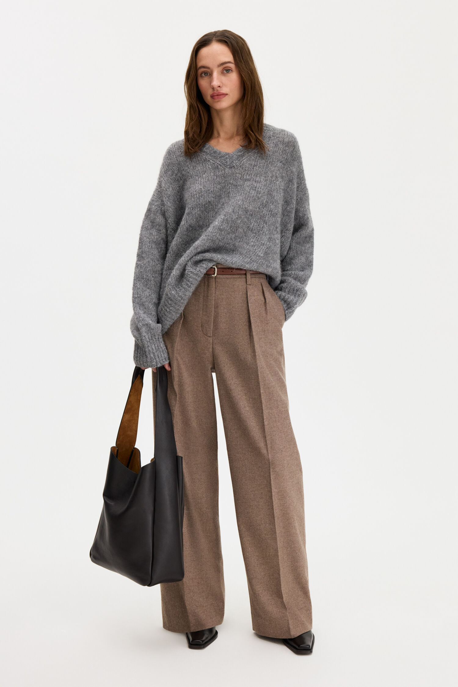 Hairy Alpaca V-Neck Sweater