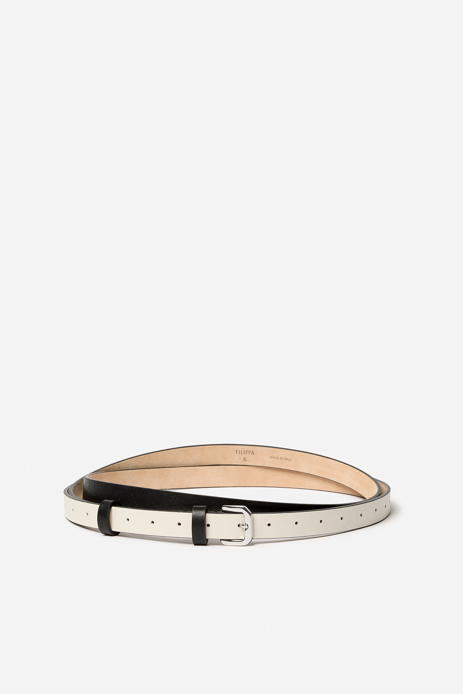 Two-Tone Leather Wrap Belt