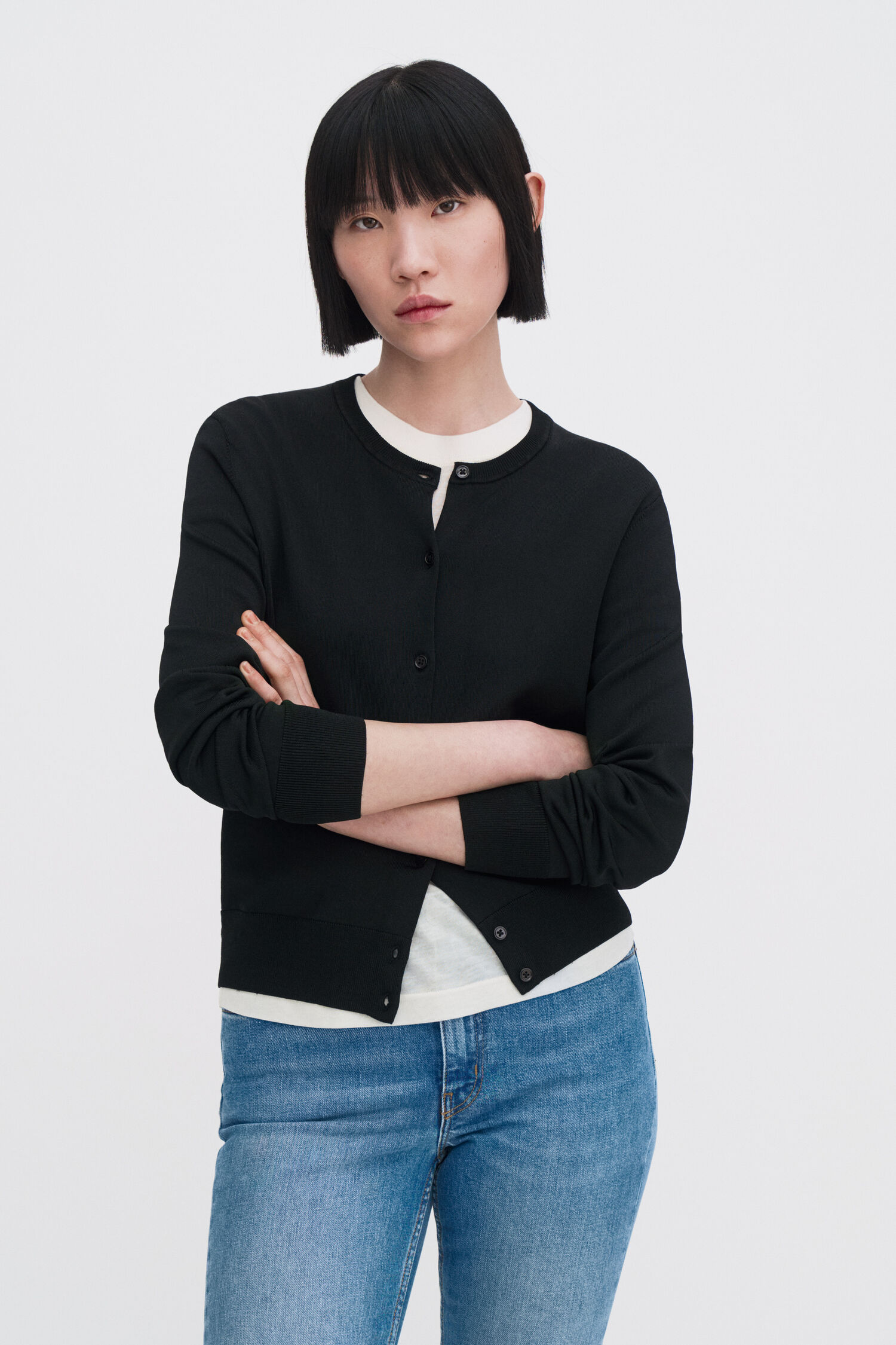 Glossy Knit Cardigan