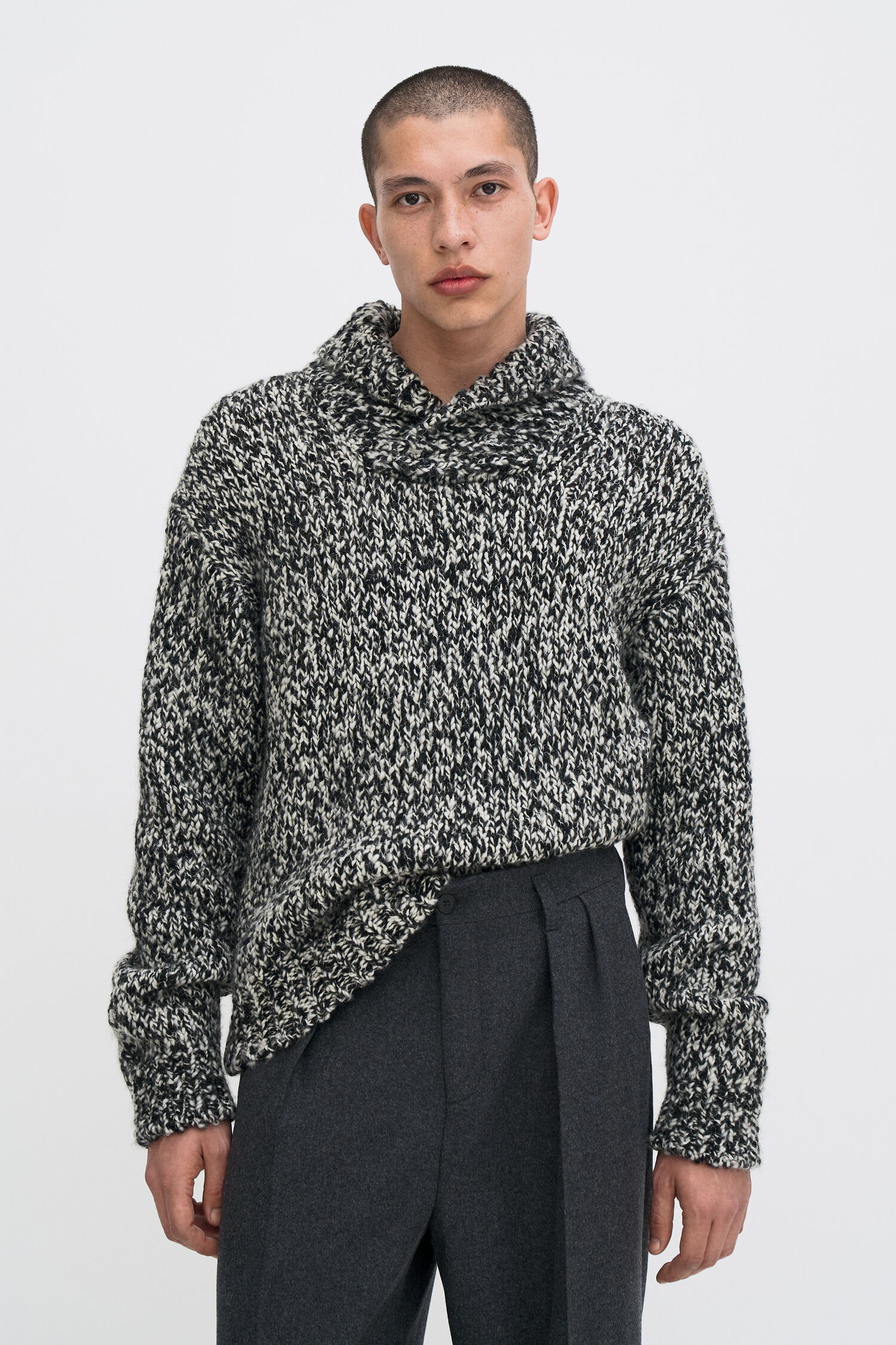 Shawl Collar Moulin&eacute; Sweater