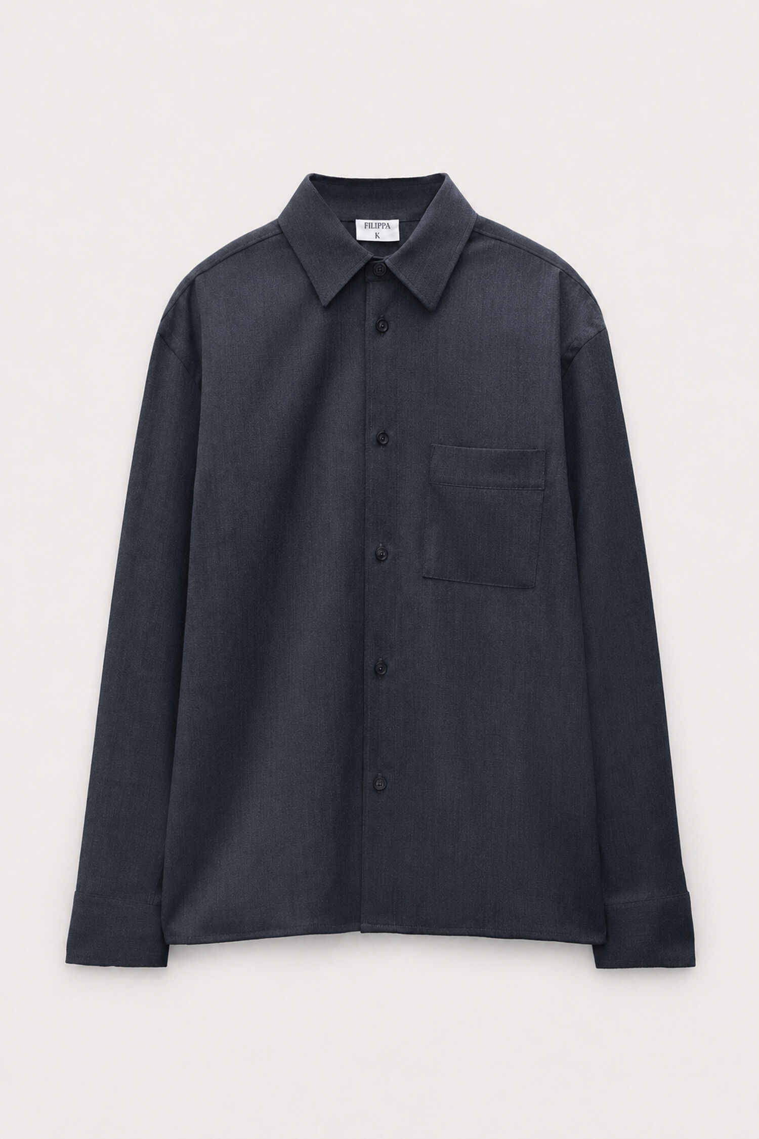 W Boxy Wool Twill Shirt