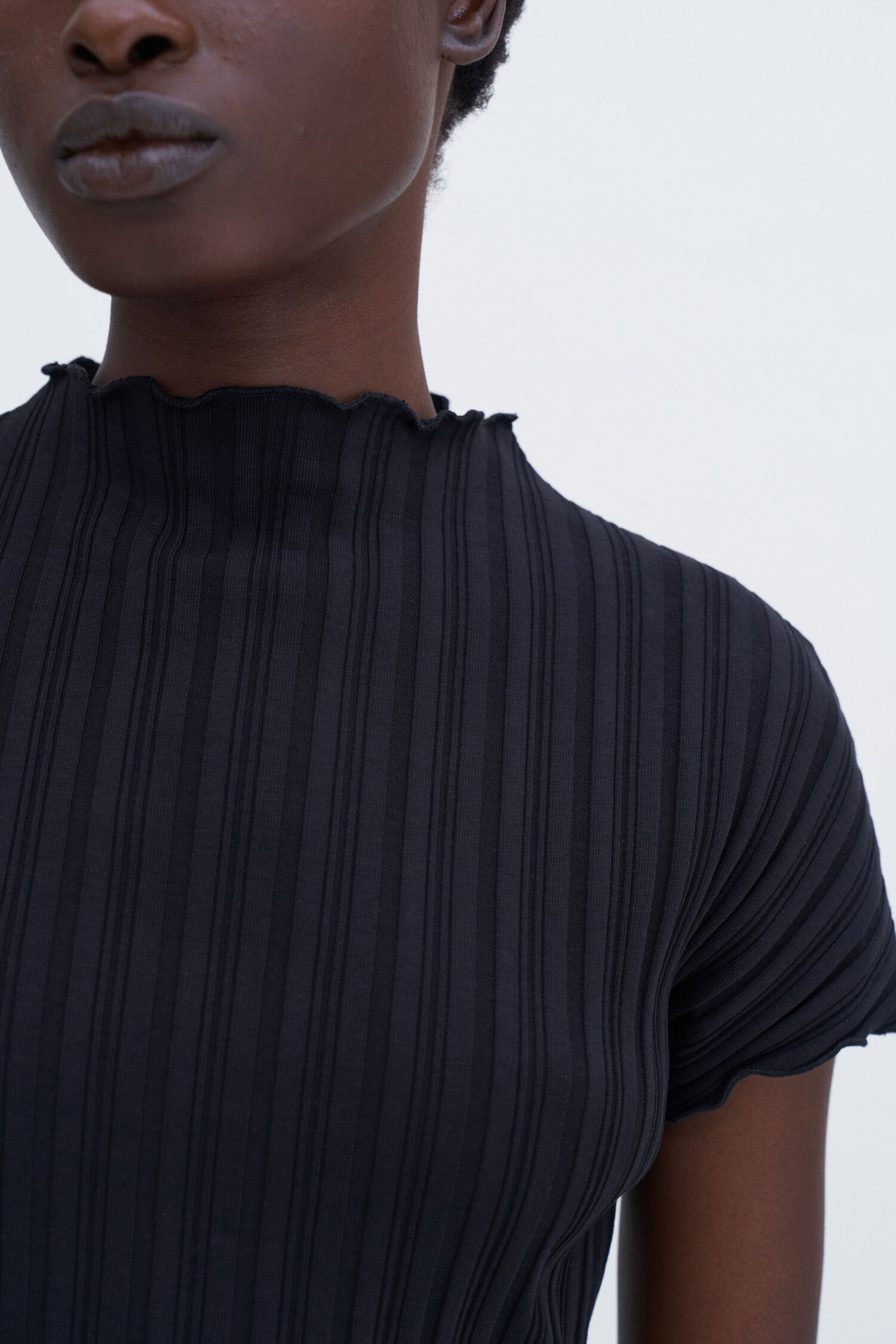 Rib Cap Sleeve Top