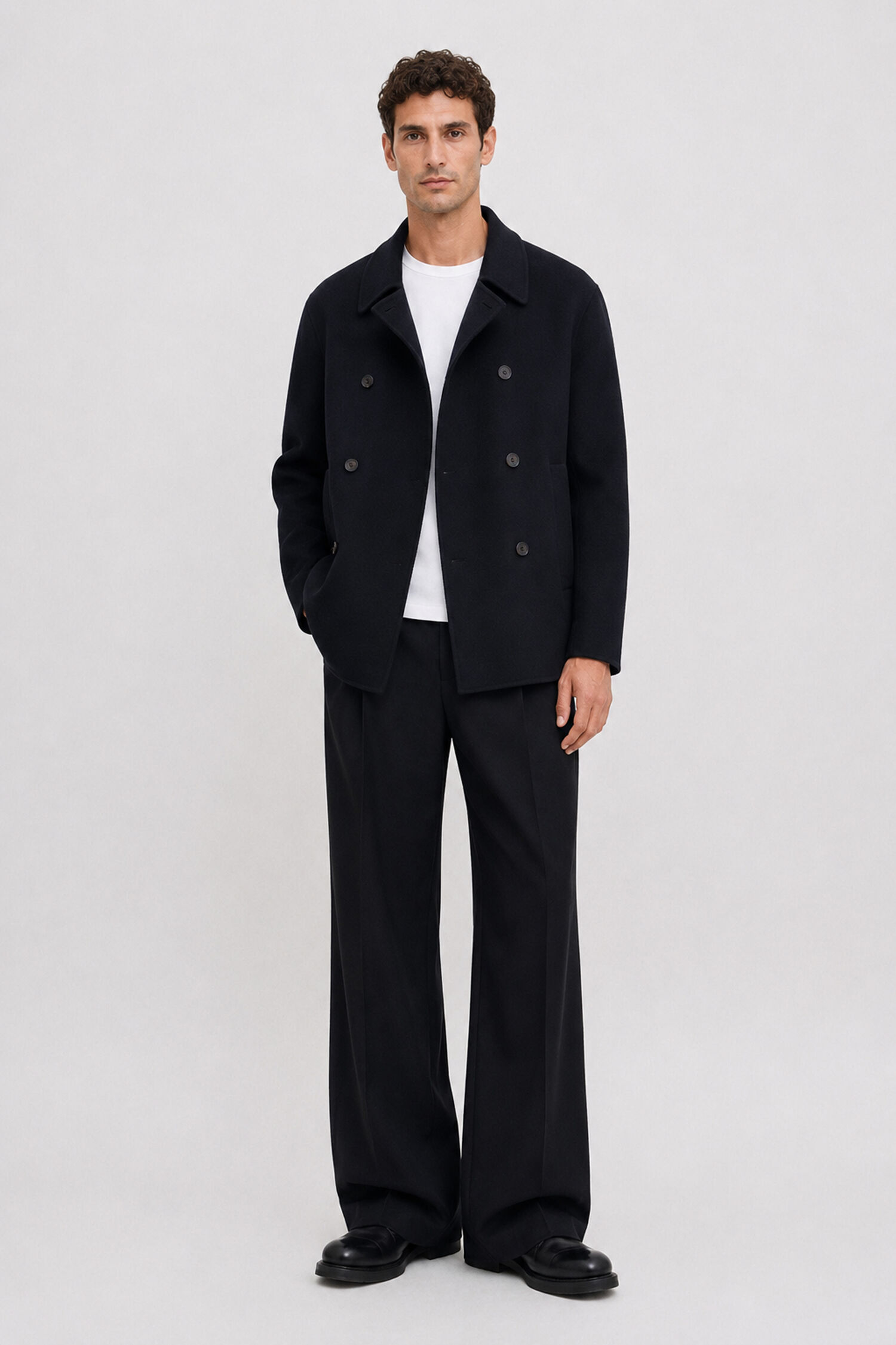 Double Faced Wool Peacoat