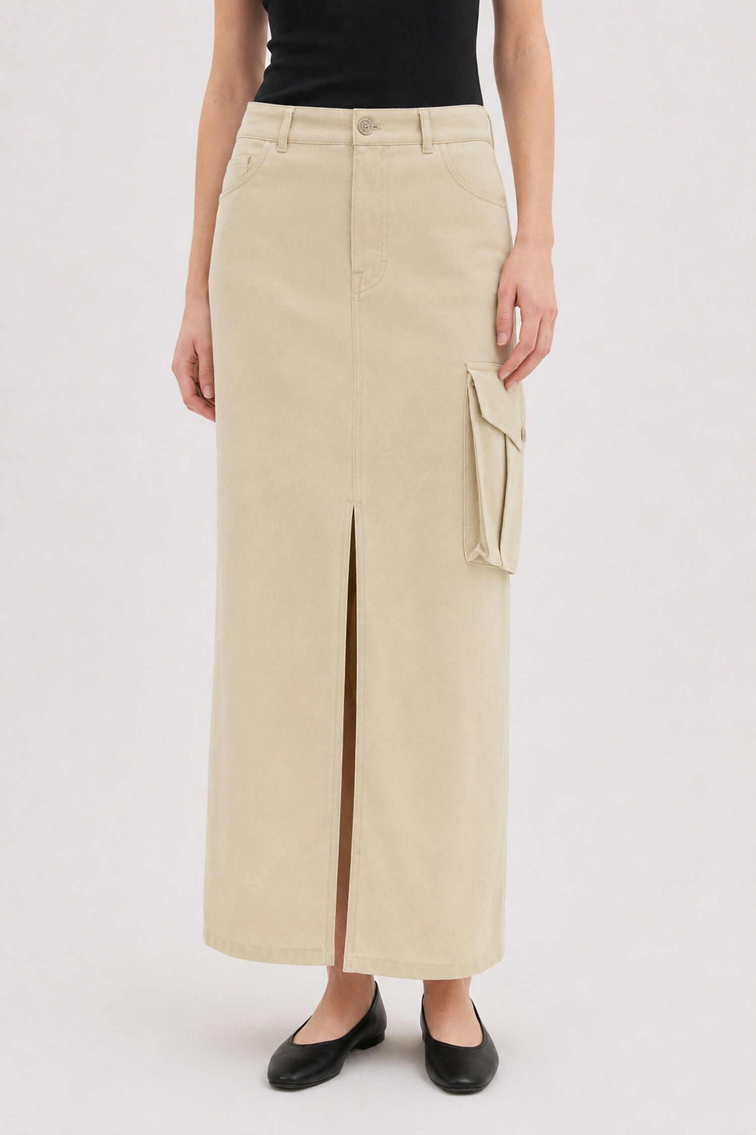 Re:Sourced Crepe Cargo Skirt