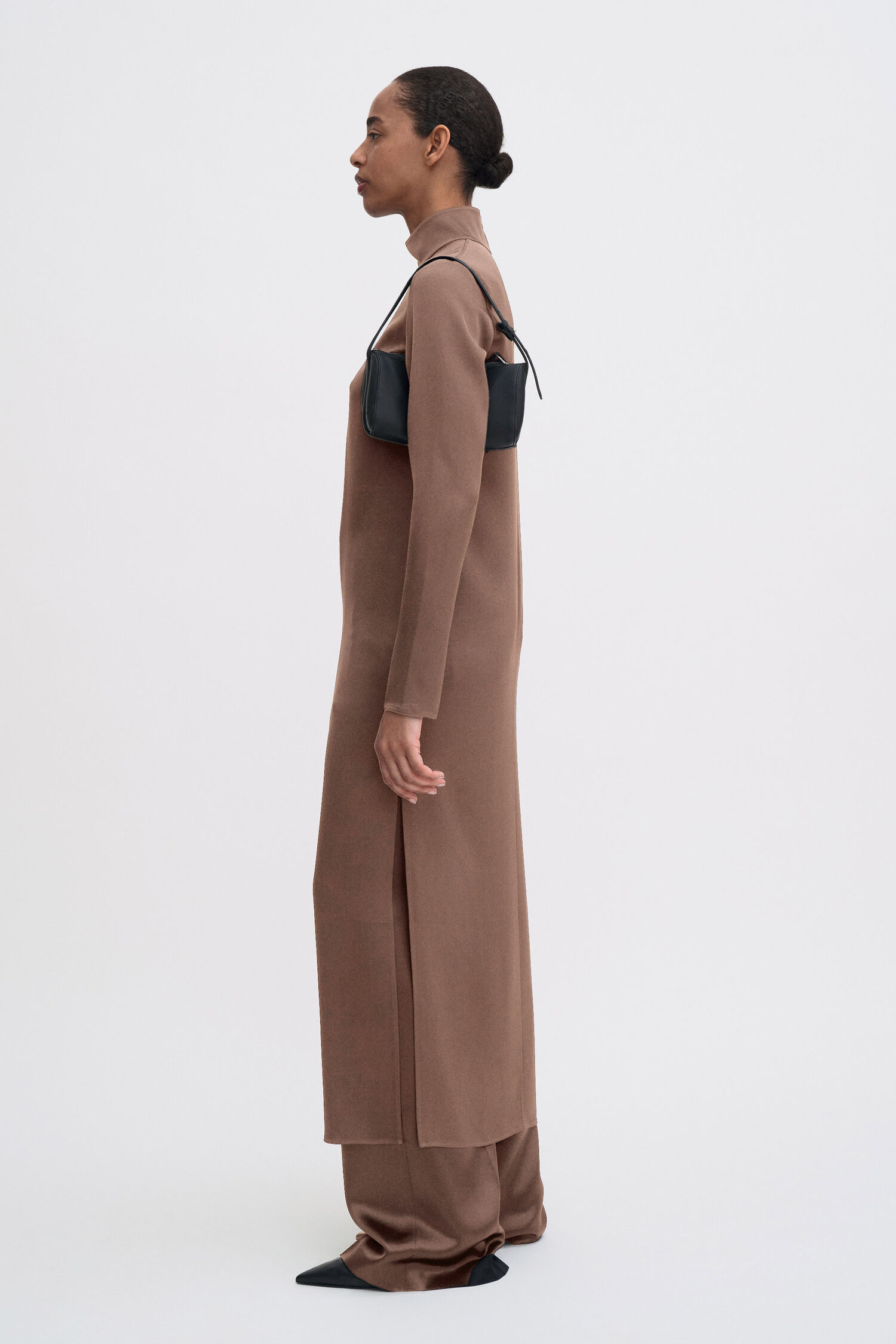 Turtleneck Satin Dress