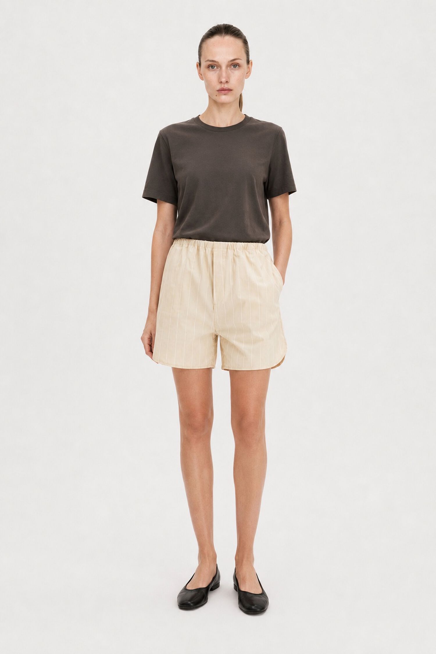 Striped Drawstring Shorts