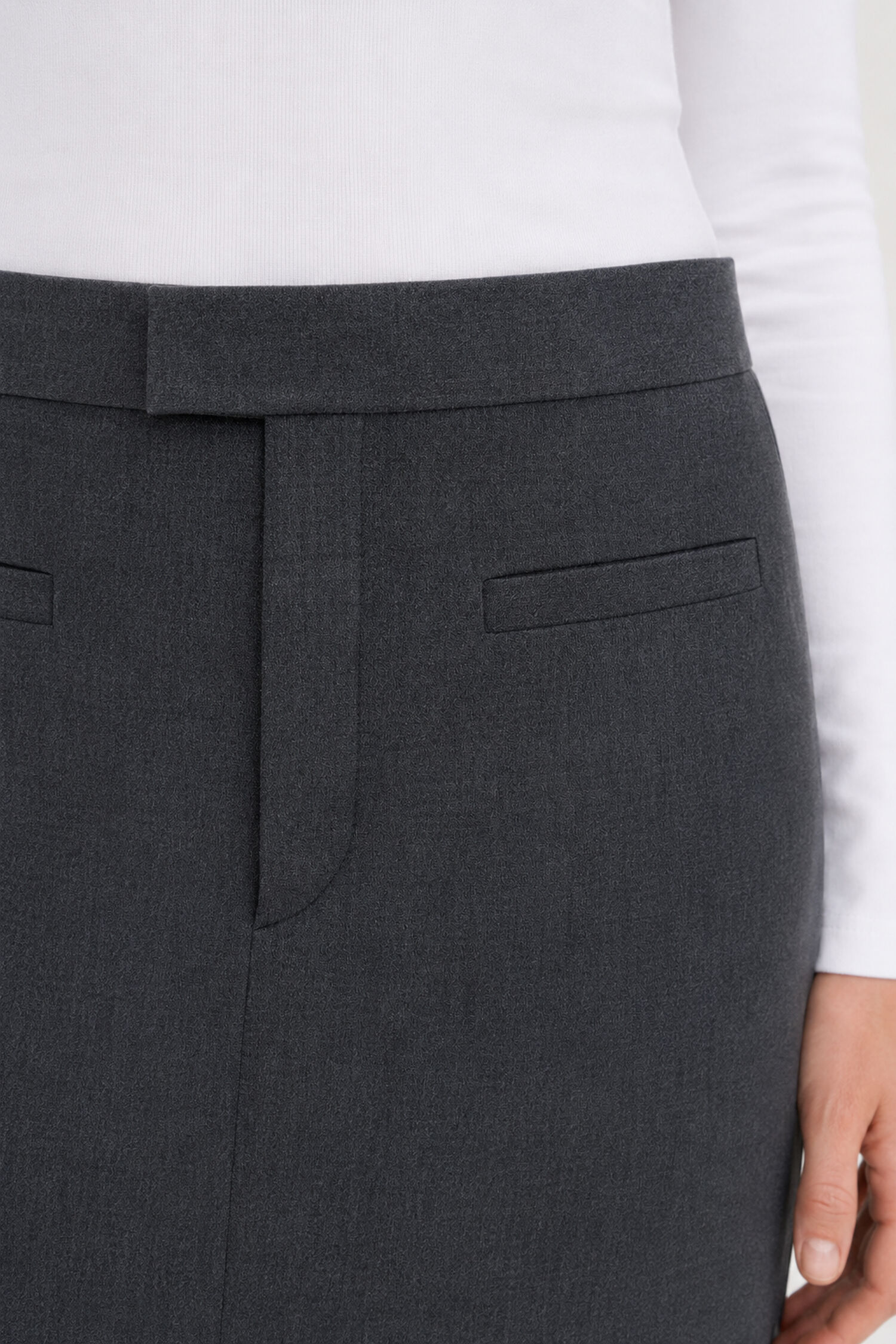 Long Tailored Skirt