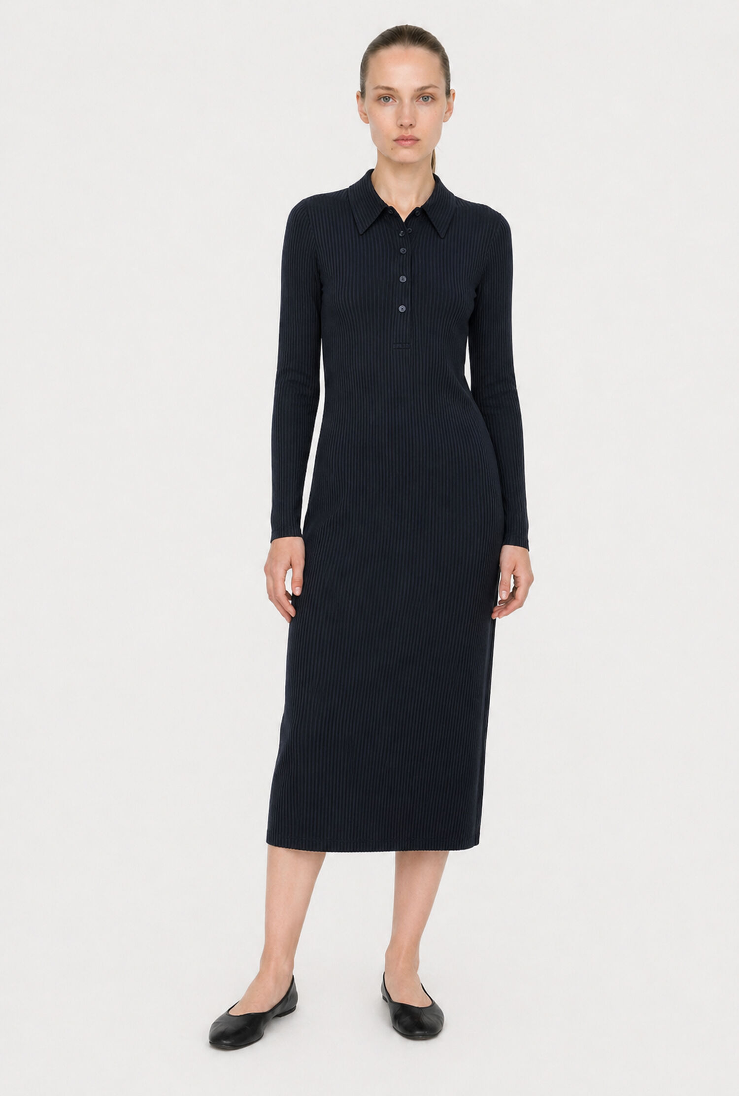 Jersey Rib Polo Dress
