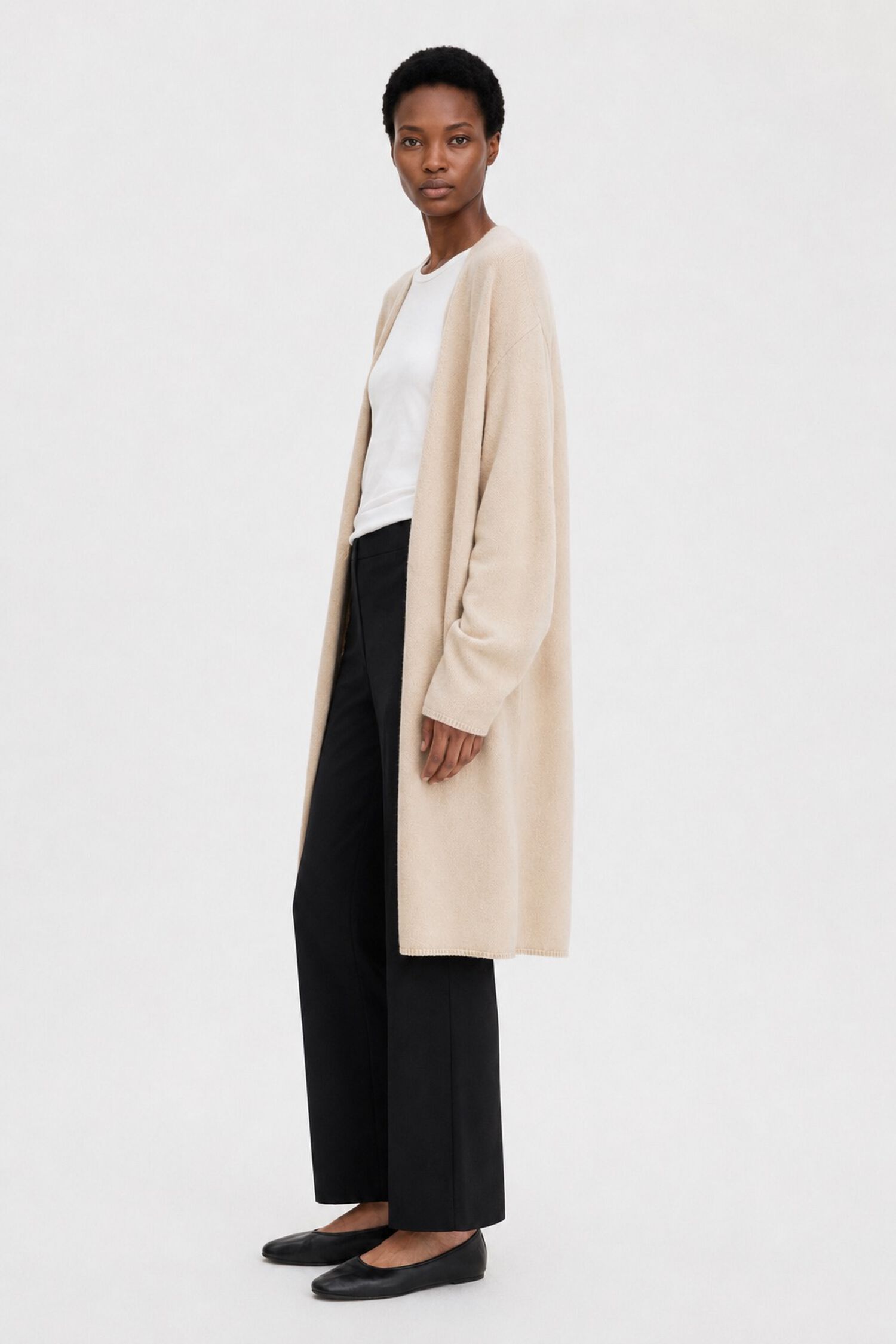 Wool Cashmere Long Cardigan