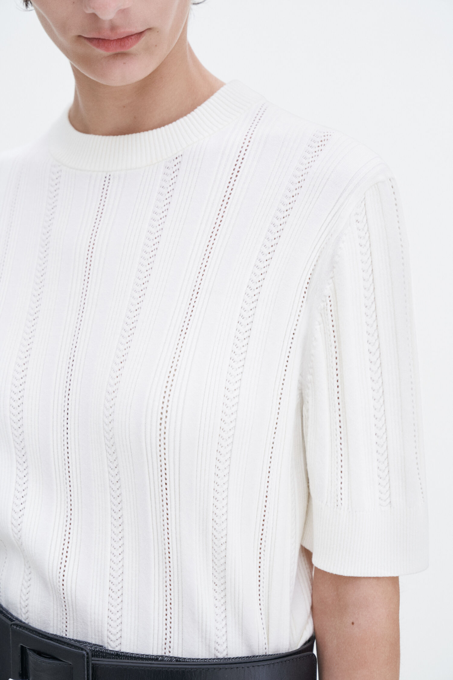 Braid Knit T-Shirt