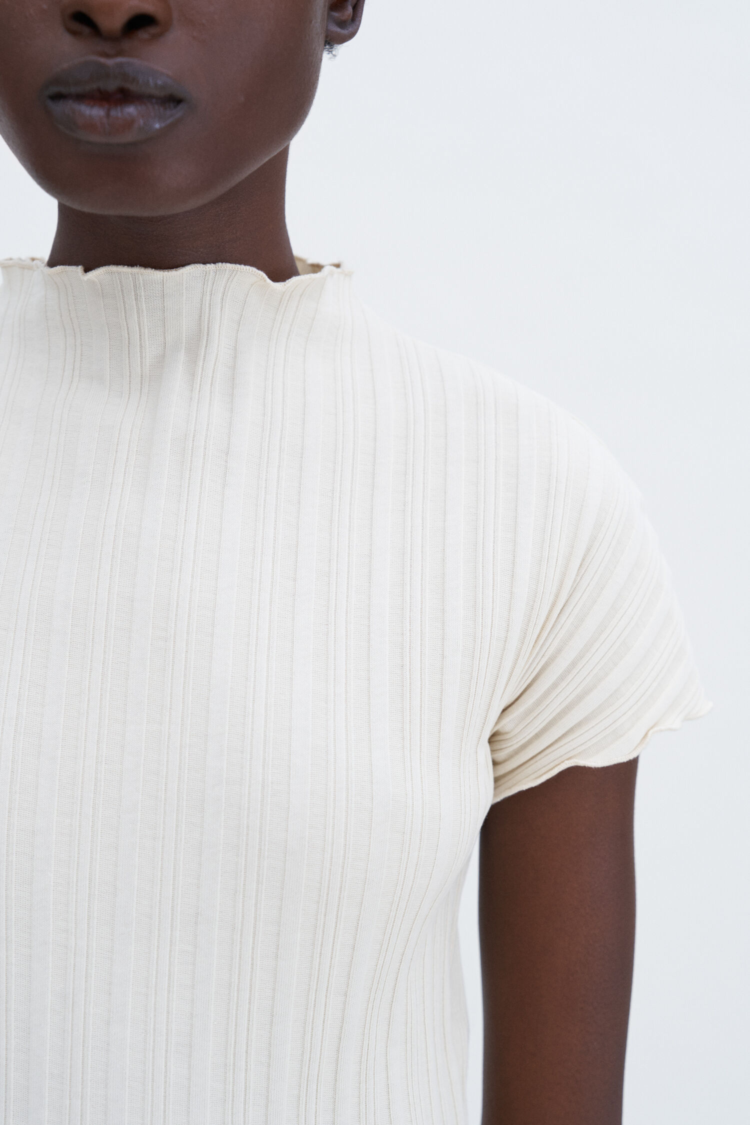 Rib Cap Sleeve Top