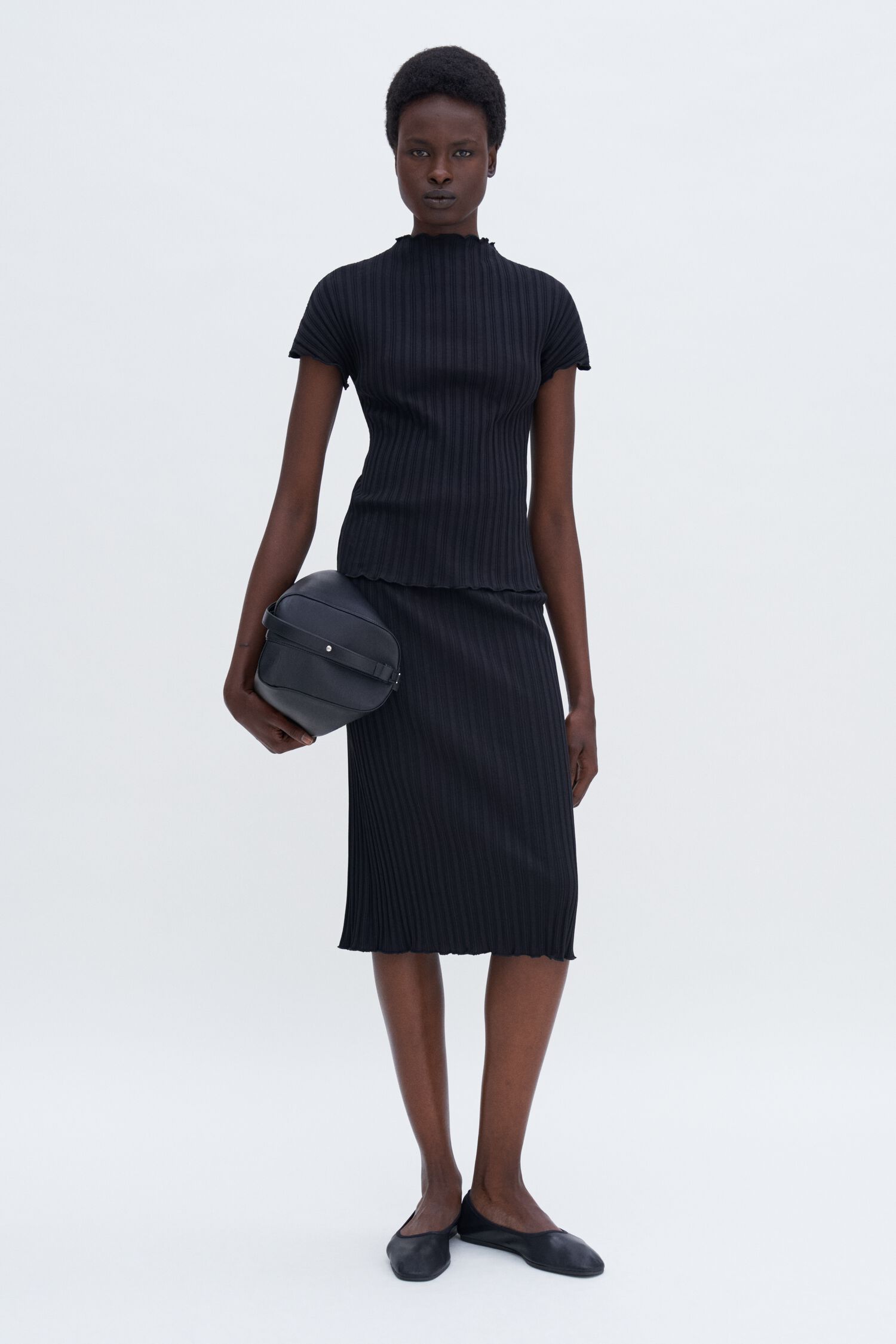 Rib Cap Sleeve Top