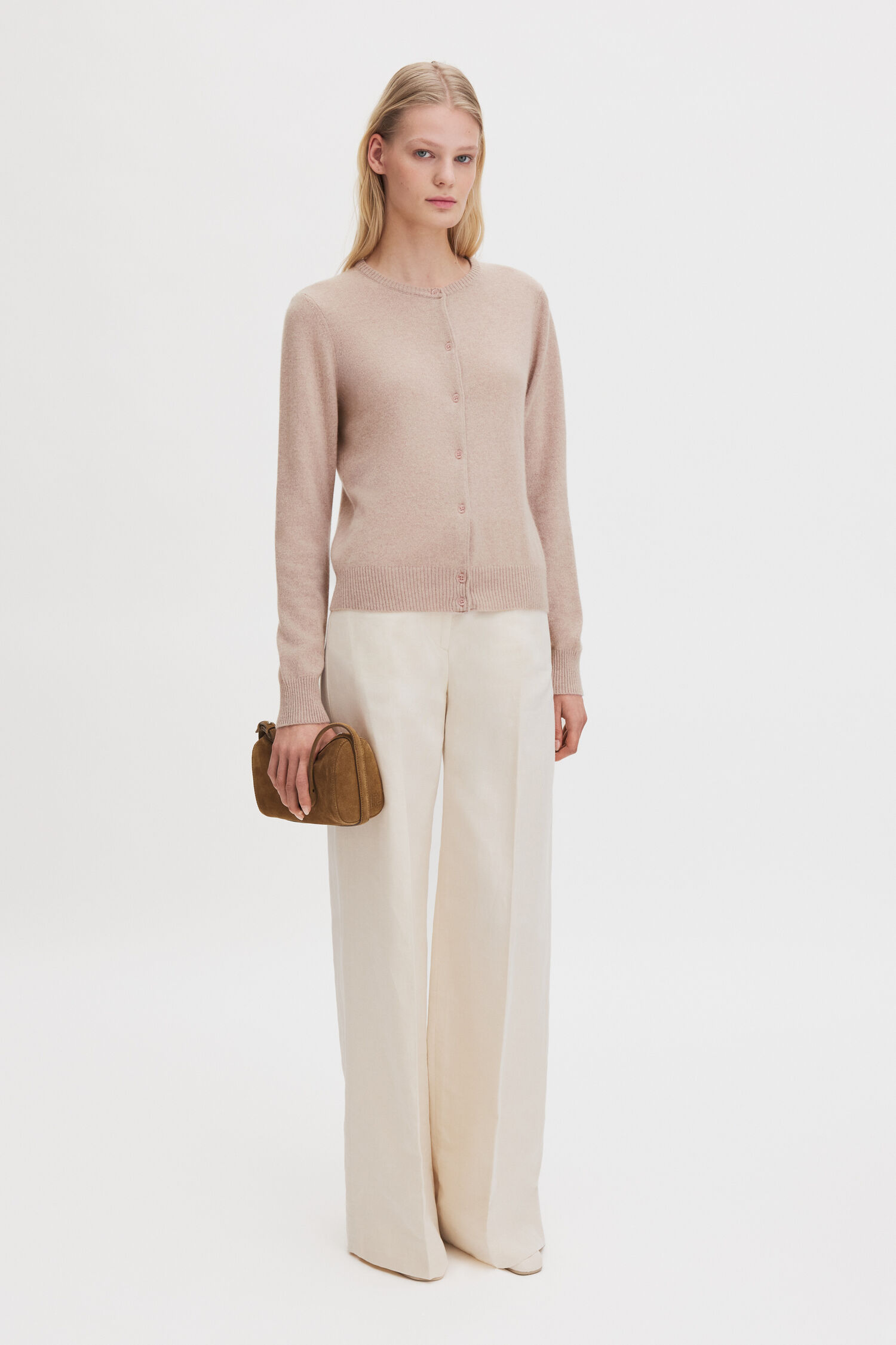 Cashmere Crewneck Cardigan