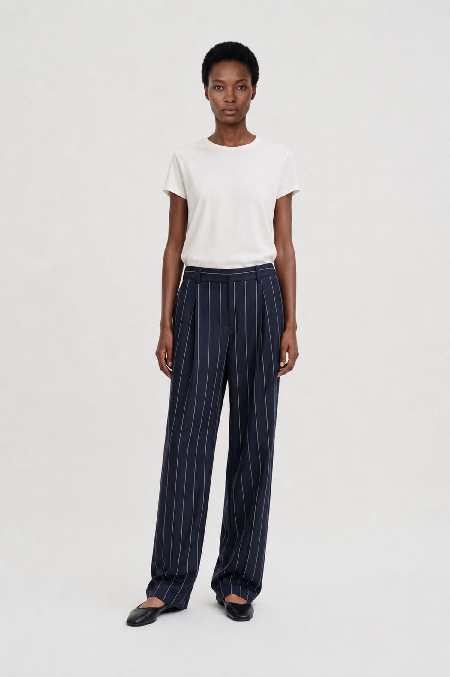Julie Pinstripe Trousers