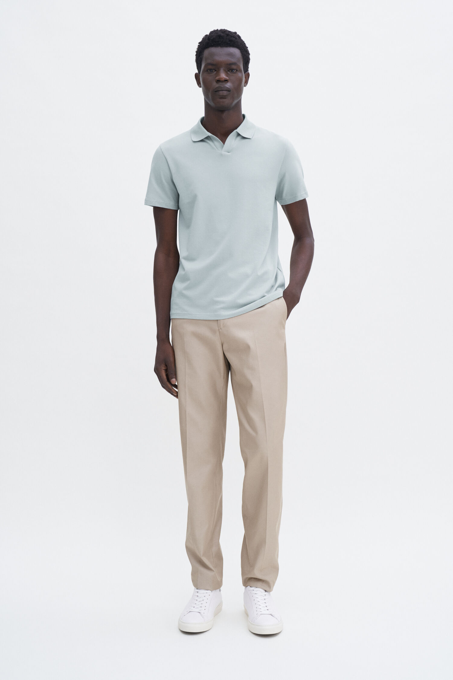 Stretch Cotton Polo T-Shirt