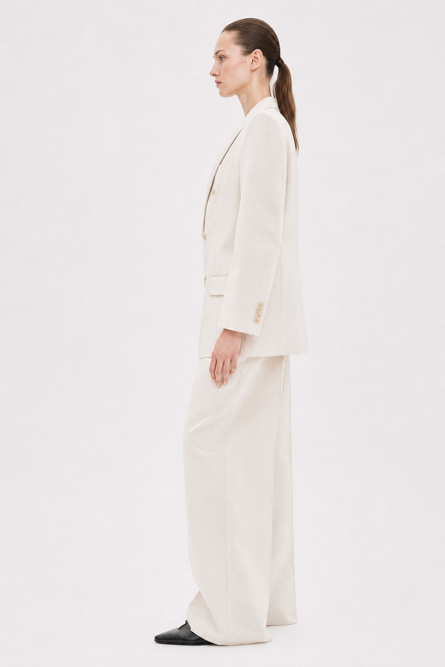 Double Breasted Cotton Linen B