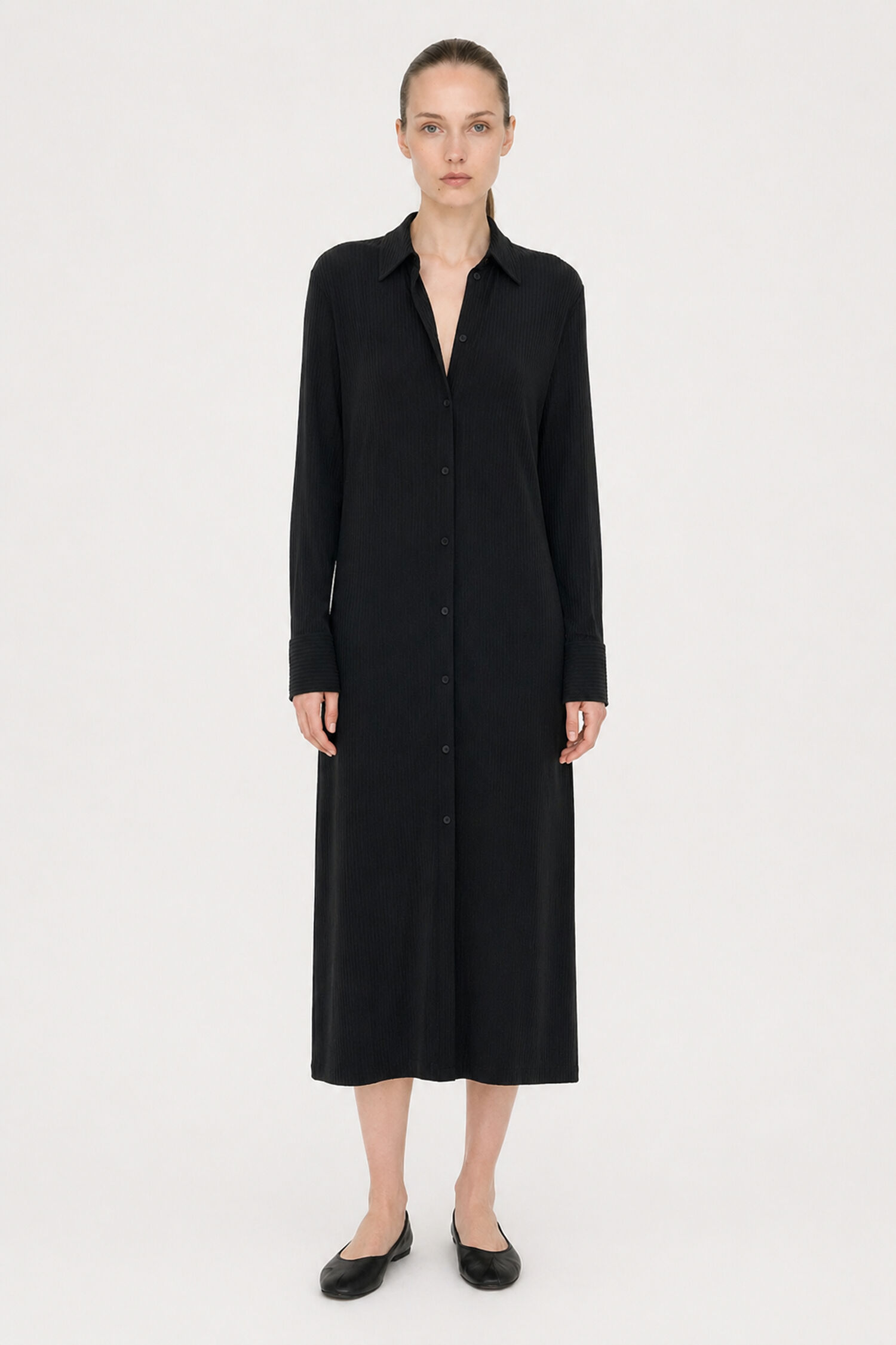 Relaxed Jersey Shirt Dress