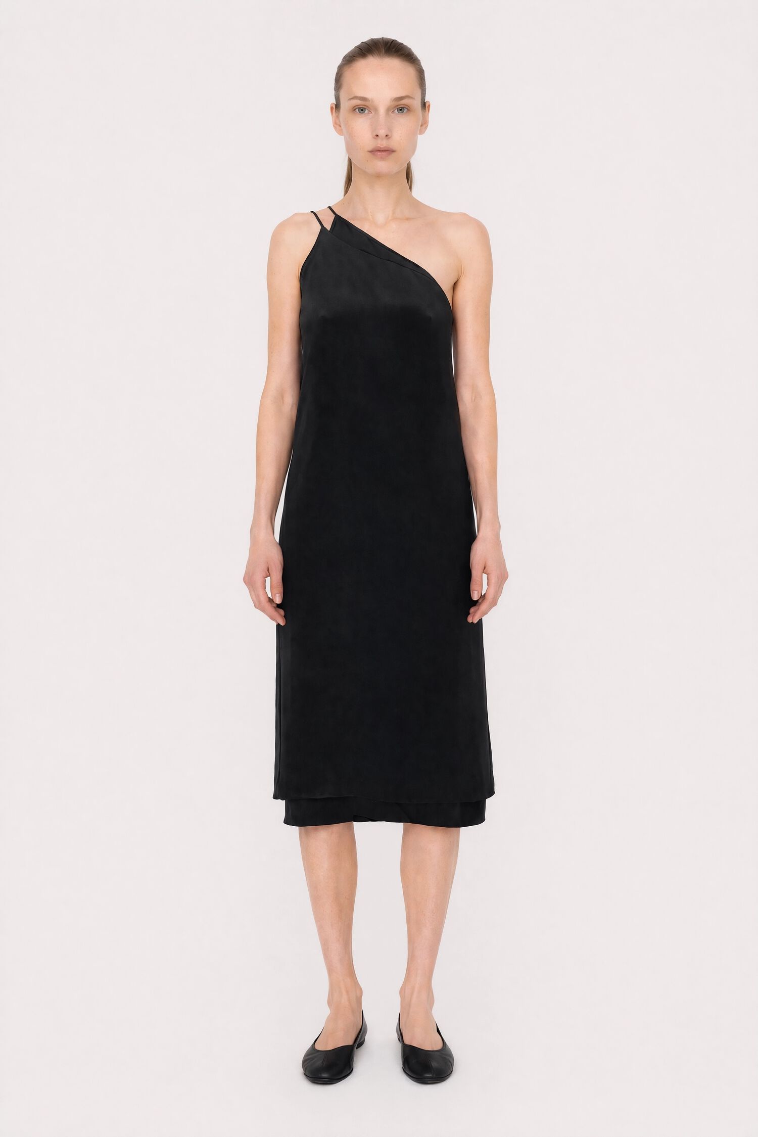 Asymmetric Seersucker Dress