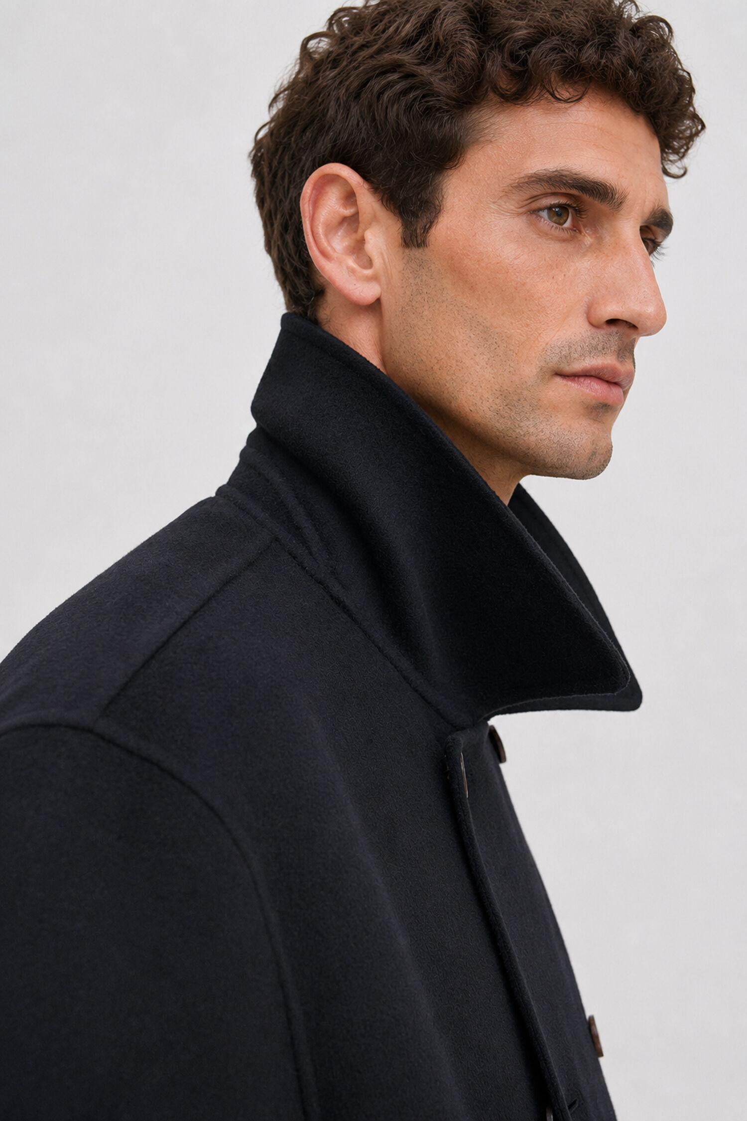 Double Faced Wool Peacoat