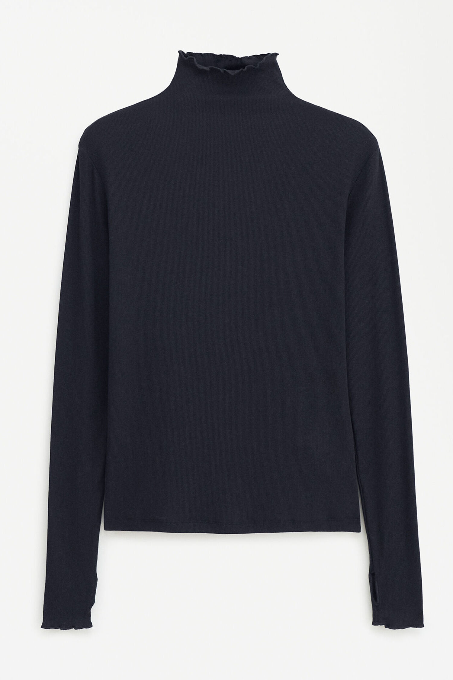 Rib Mock Neck Top