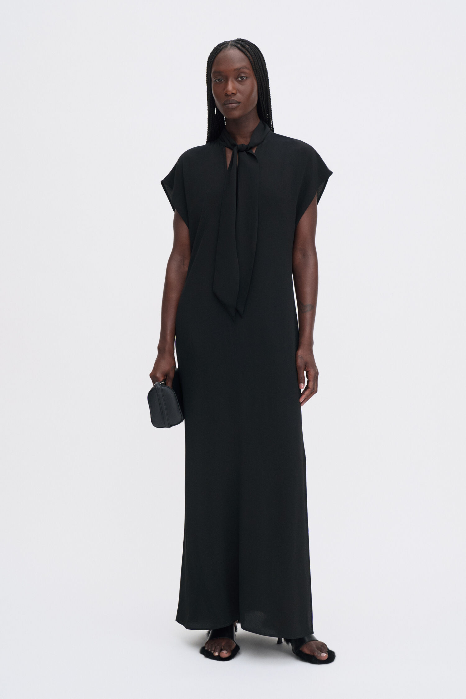 Long Tie-neck Dress