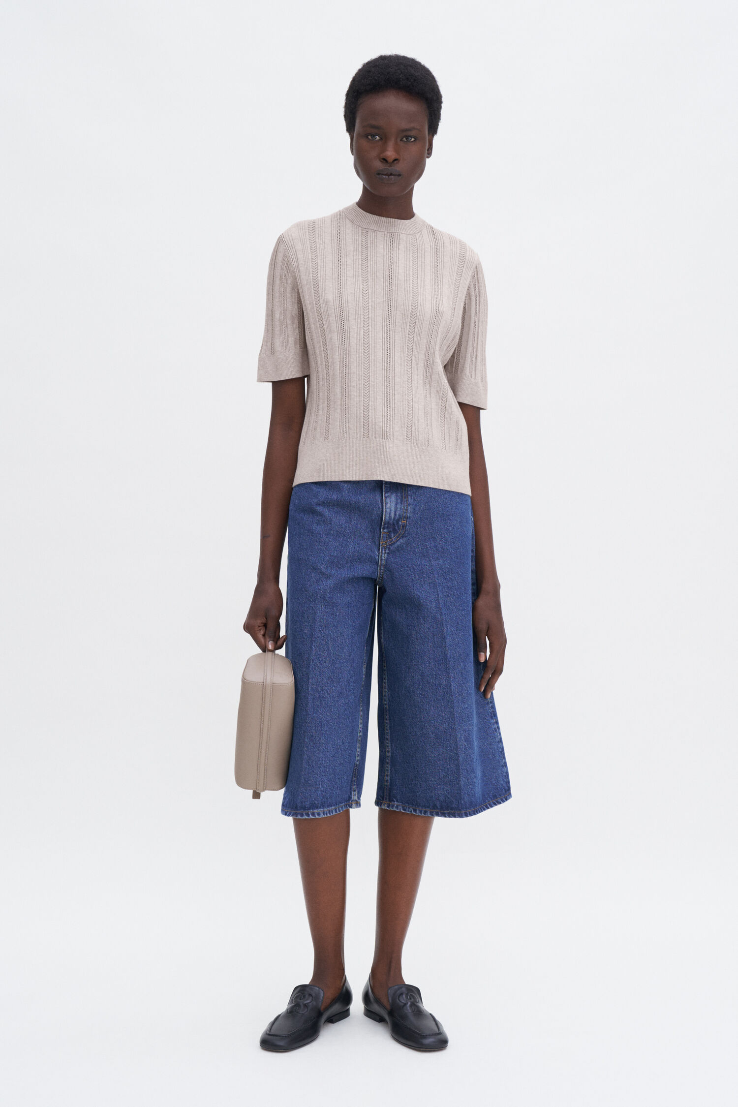Braid Knit T-Shirt