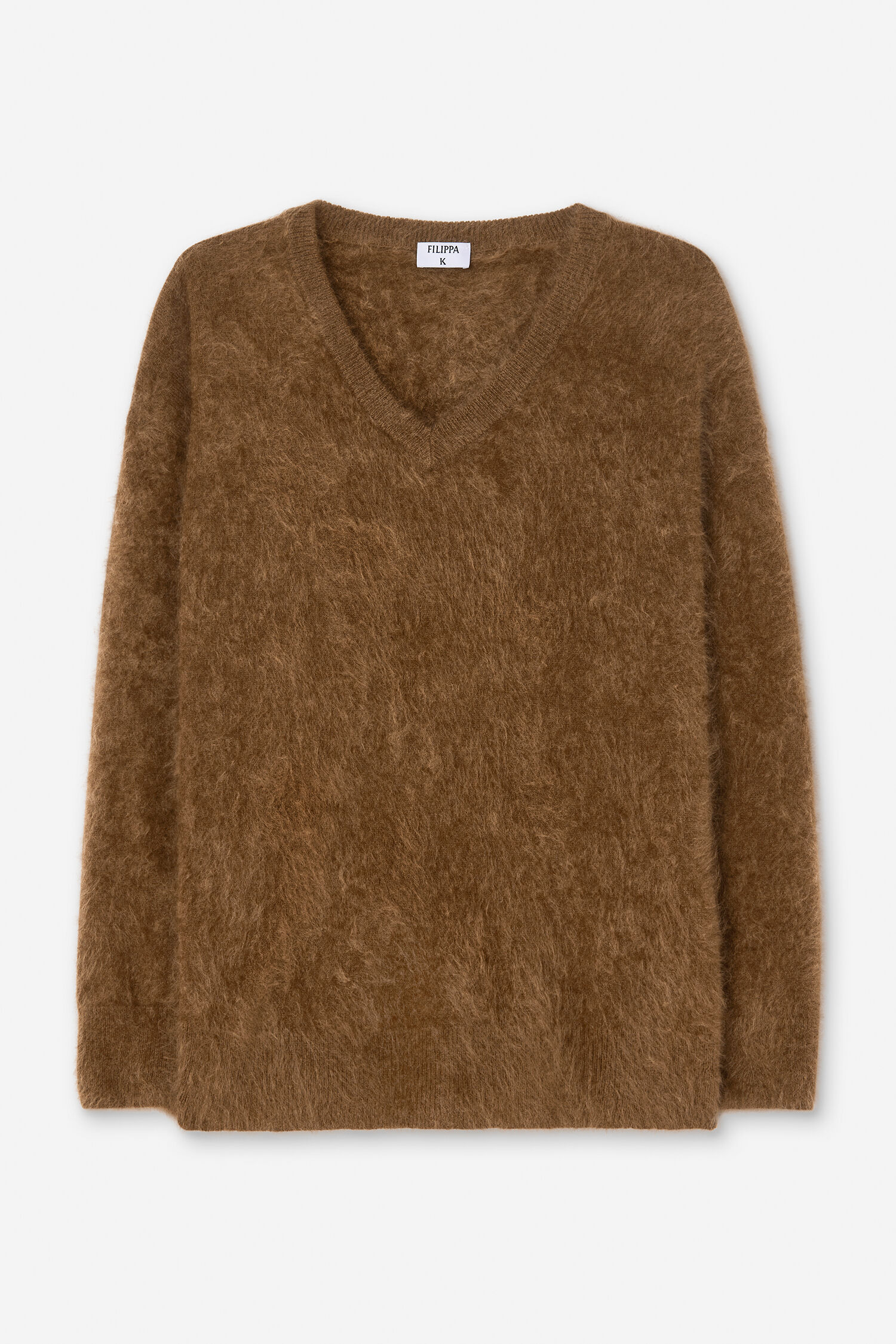 Brushed Cashmere V-Neck Sweate