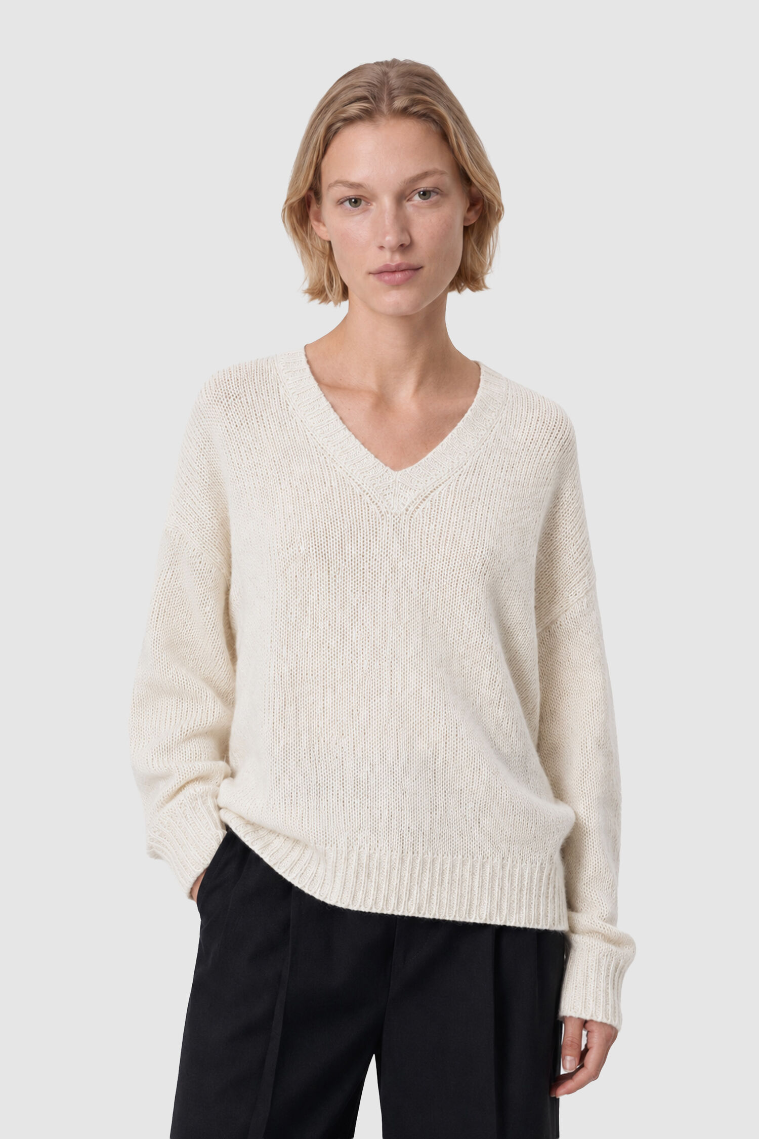 Hairy Alpaca V-Neck Sweater