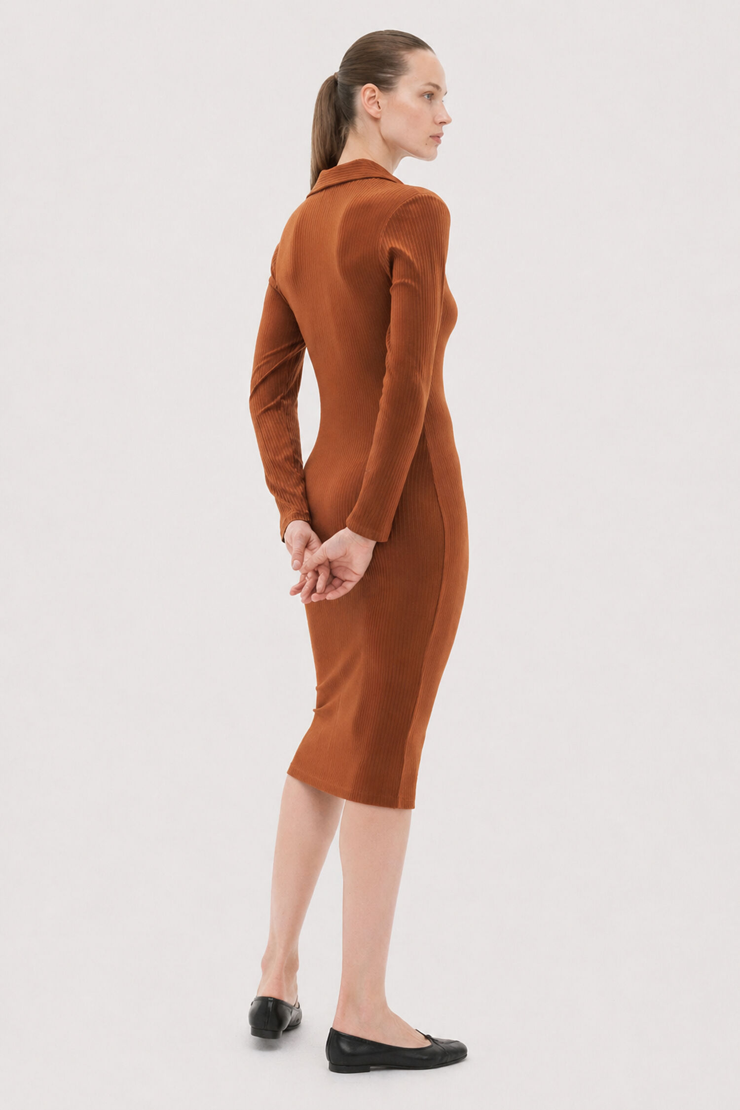 Jersey Rib Polo Dress
