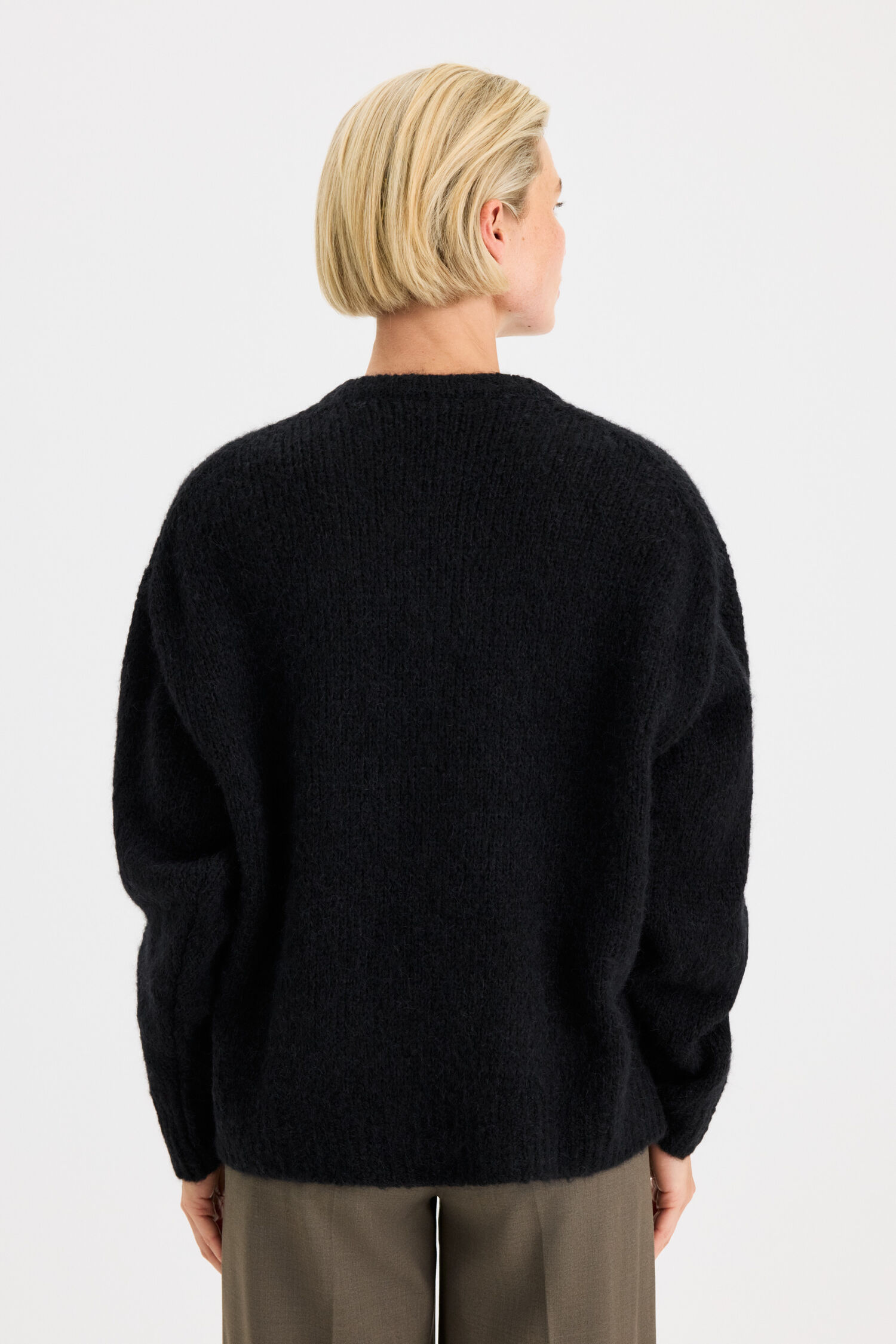 Hairy Alpaca V-Neck Sweater