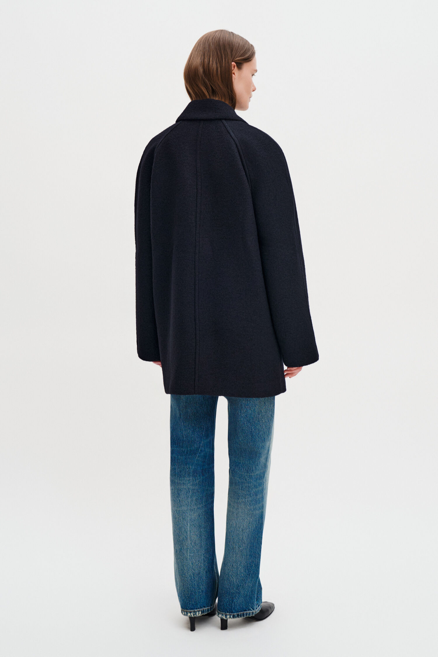 Boiled Wool Peacoat