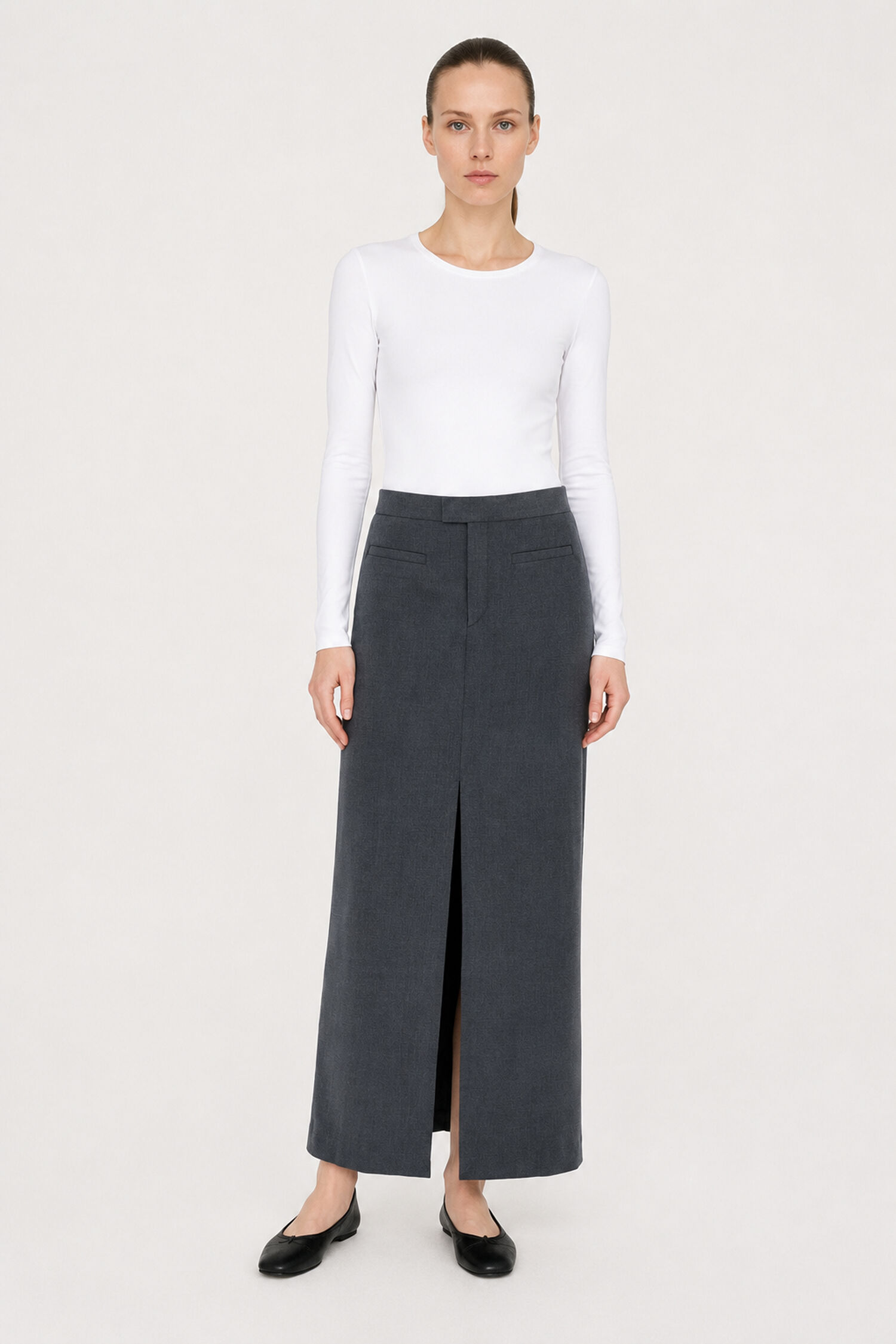Long Tailored Skirt