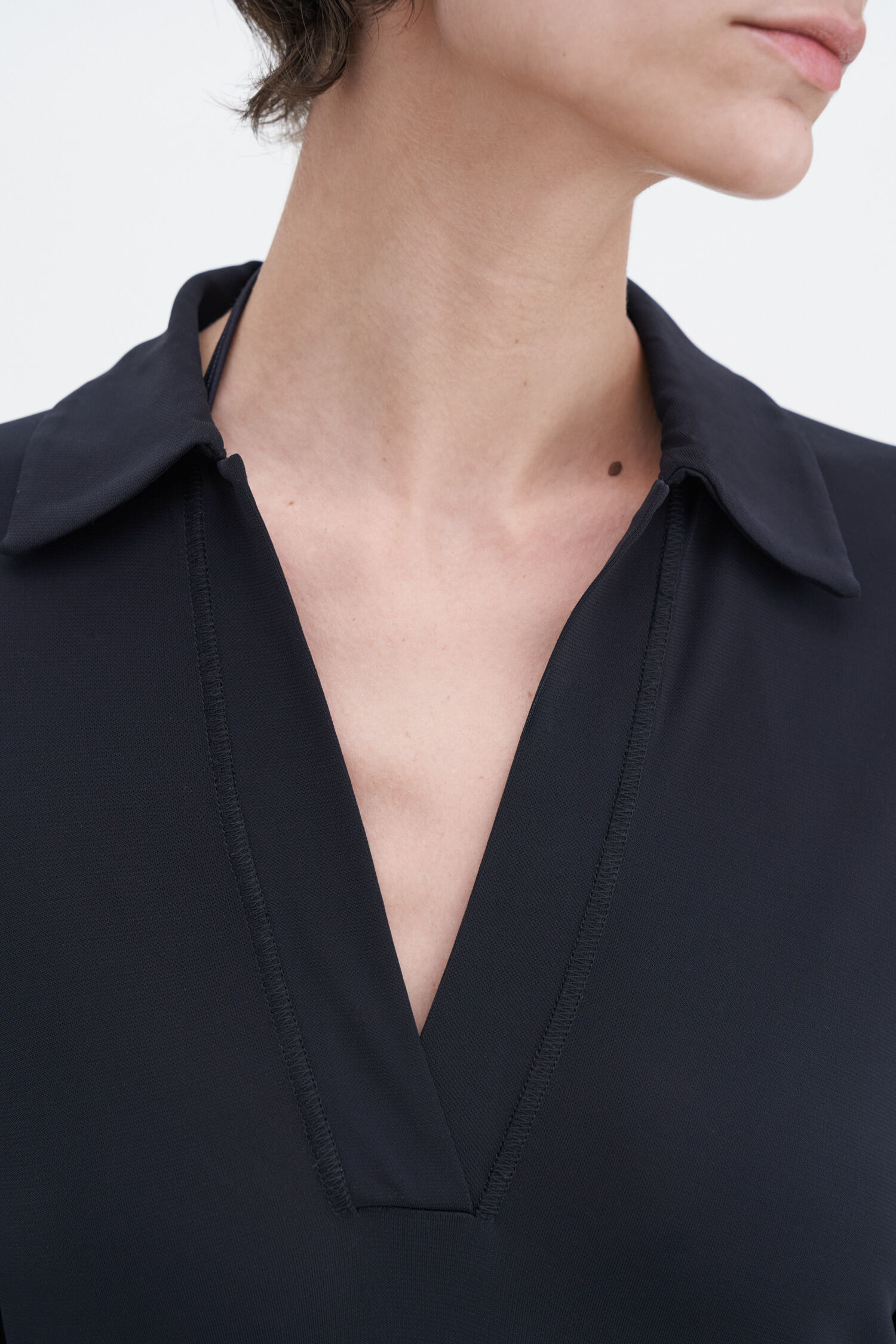 Crepe Jersey Polo Dress