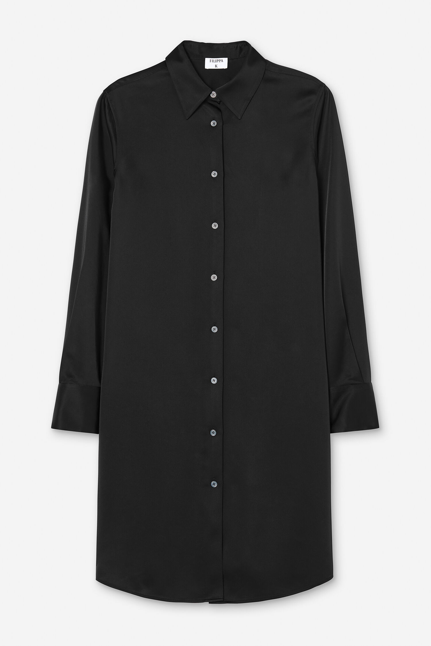 Satin Shirt Dress