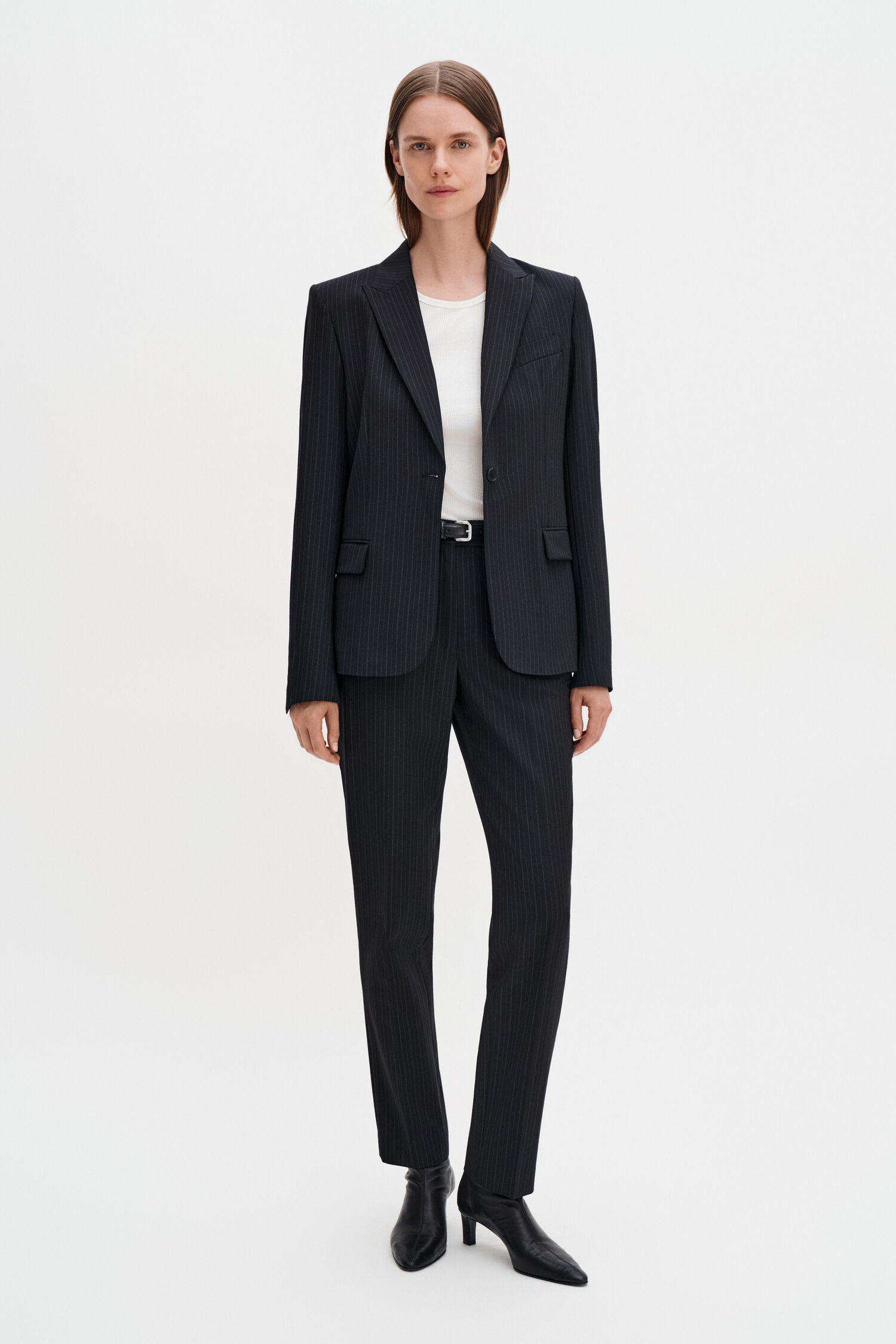 Emma Cropped Pinstripe Trouser