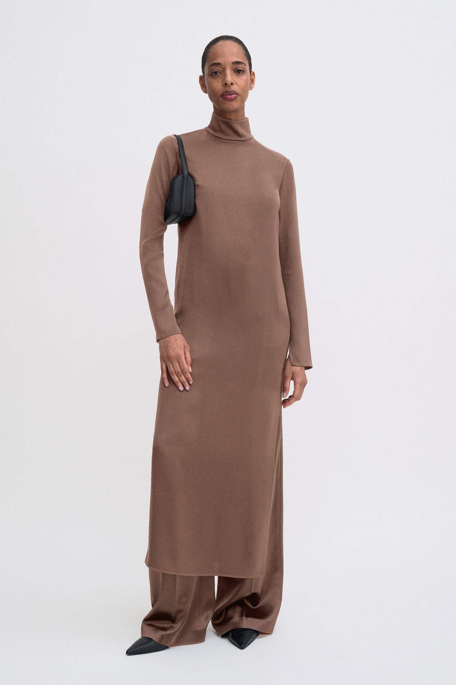 Turtleneck Satin Dress