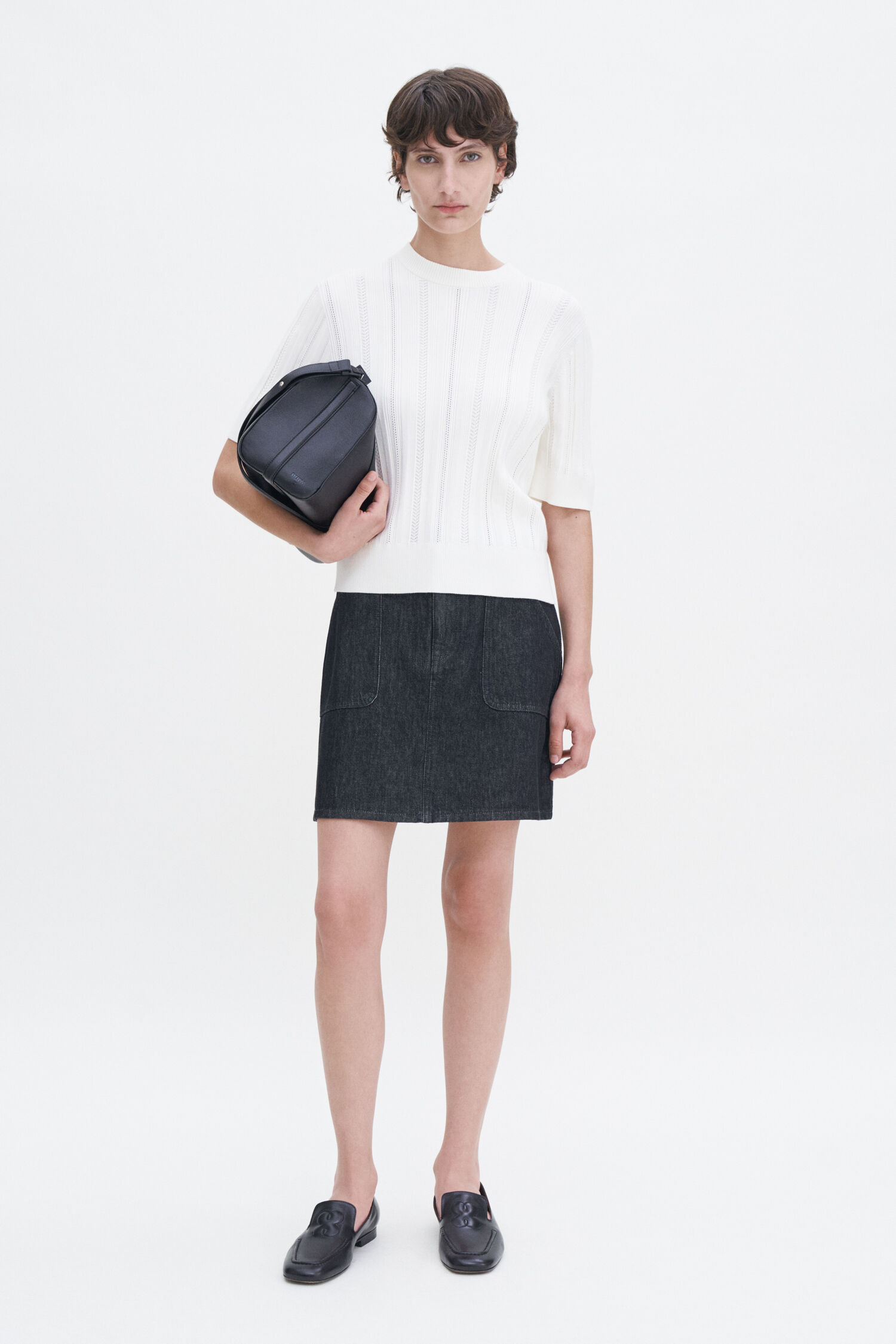 Braid Knit T-Shirt