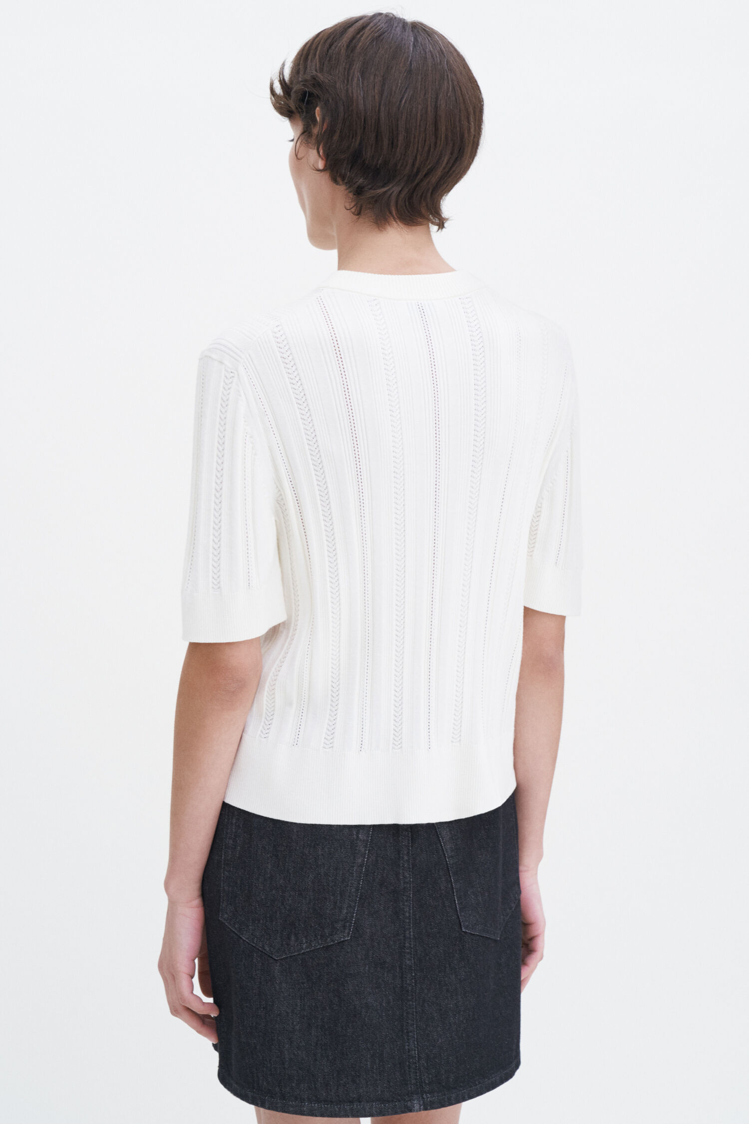 Braid Knit T-Shirt