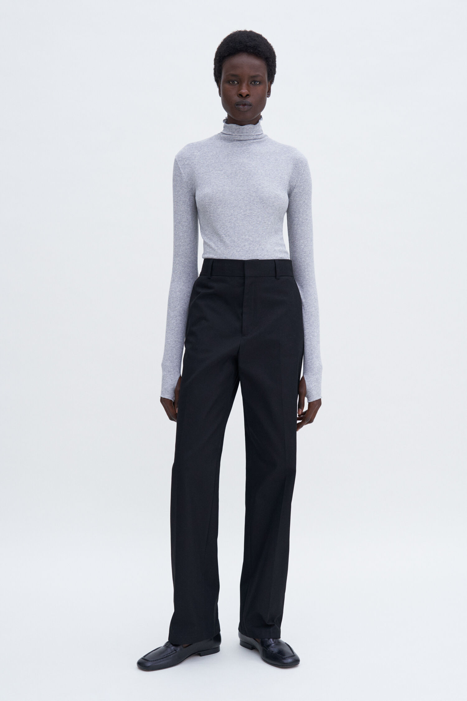 Rib Mock Neck Top