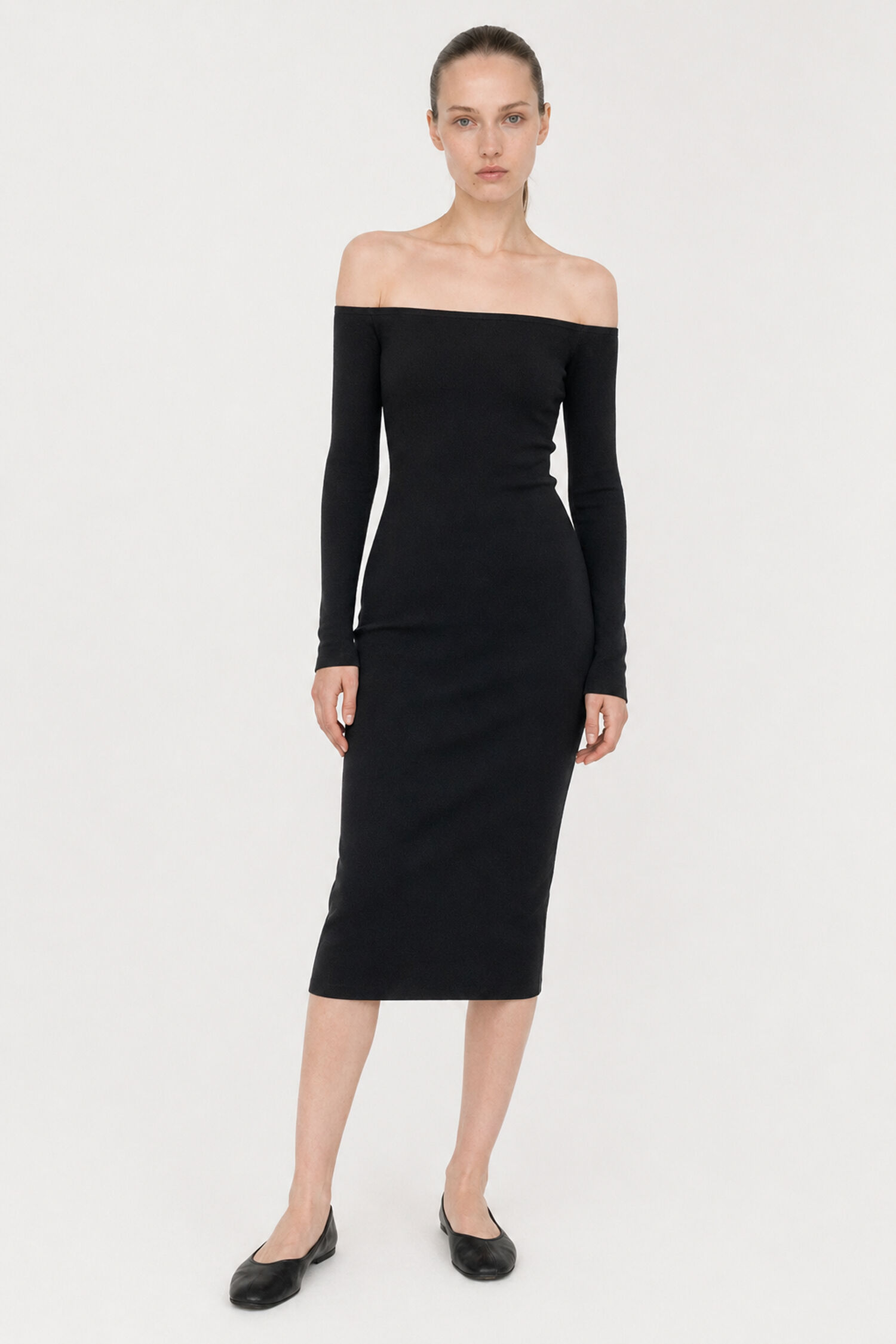 Off Shoulder Knit Dress