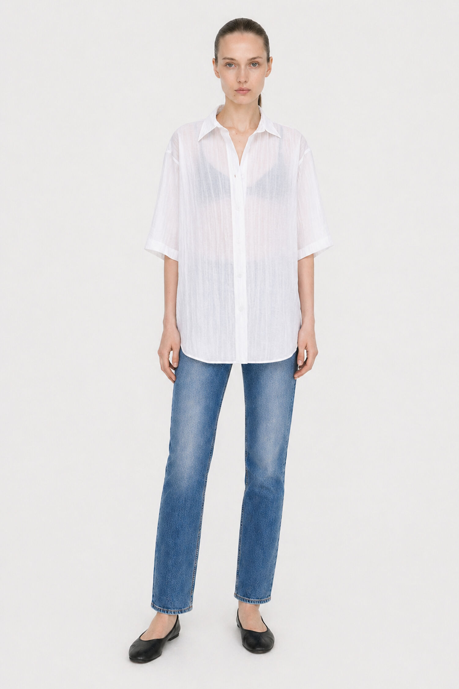 Short Sleeve Crinkle Shirt