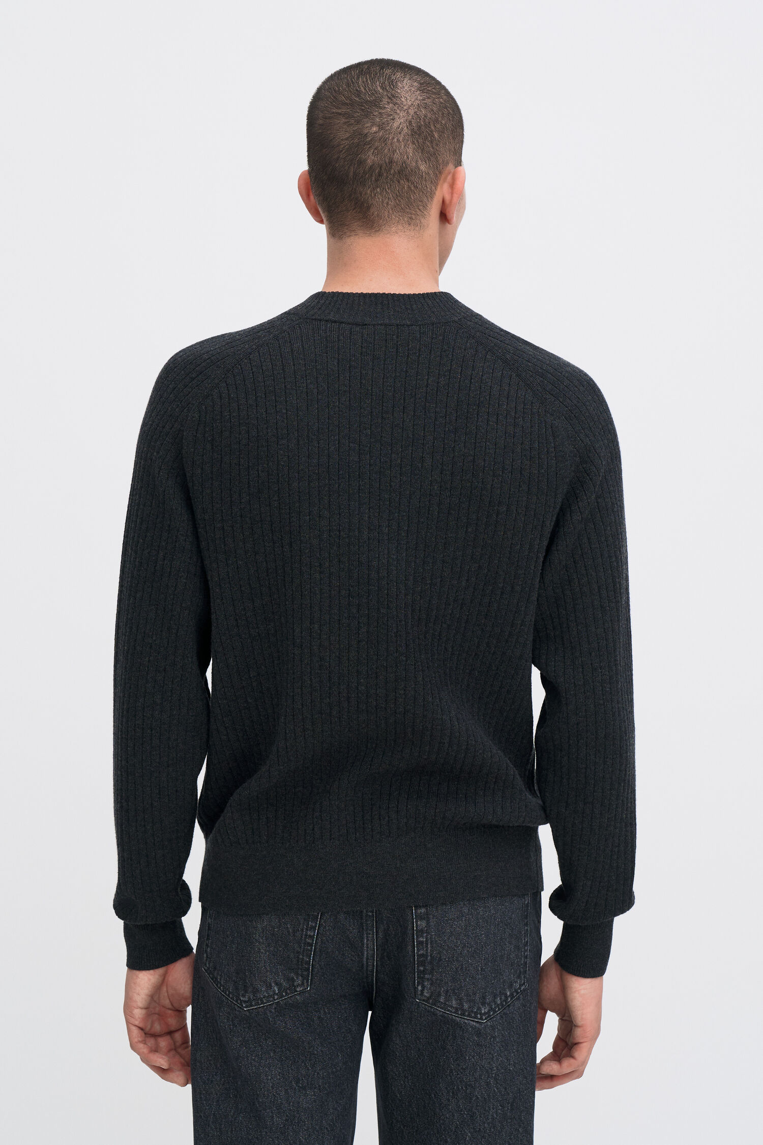 Cotton Merino Mock Neck
