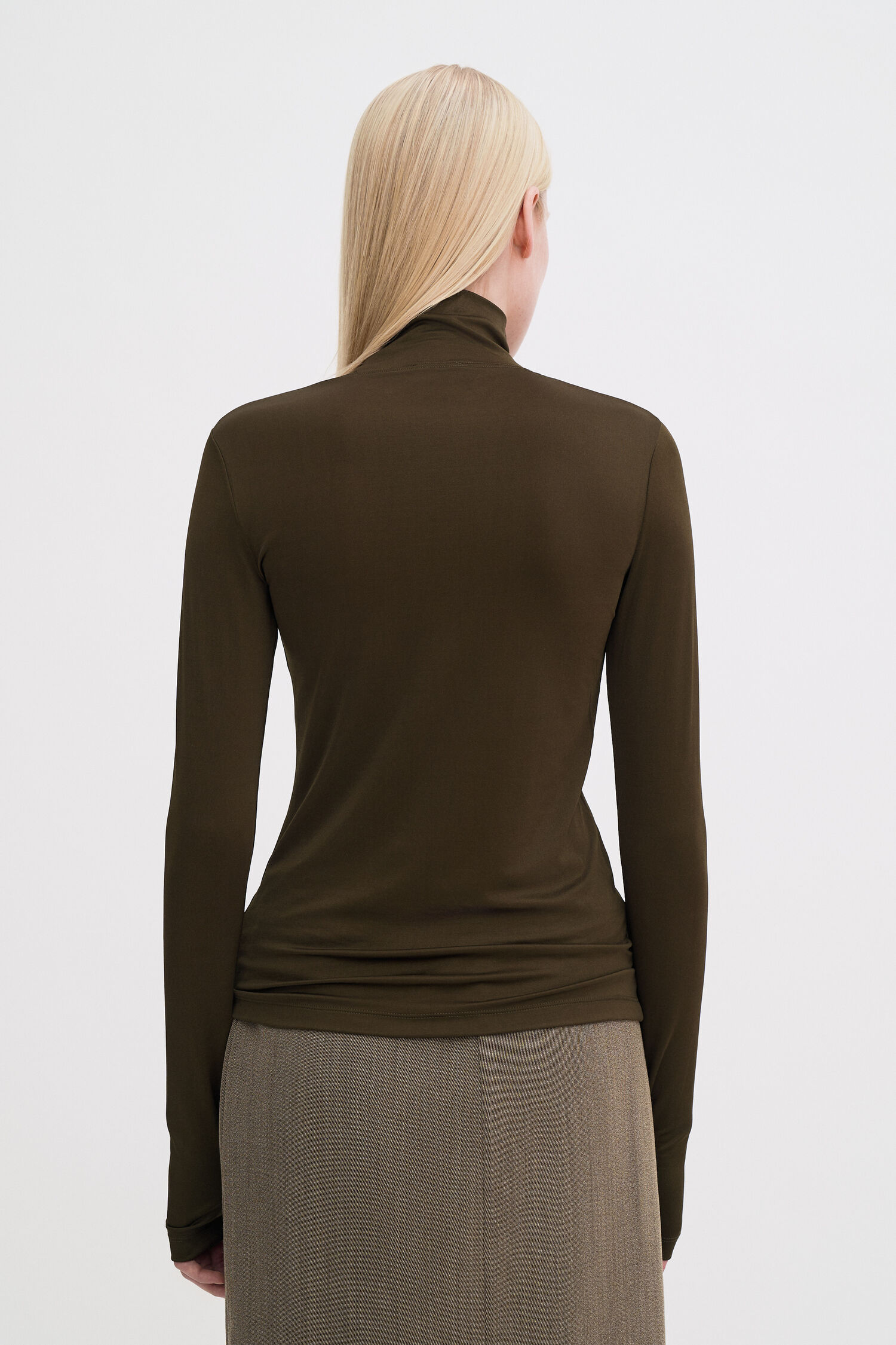 Fitted Jersey Turtleneck