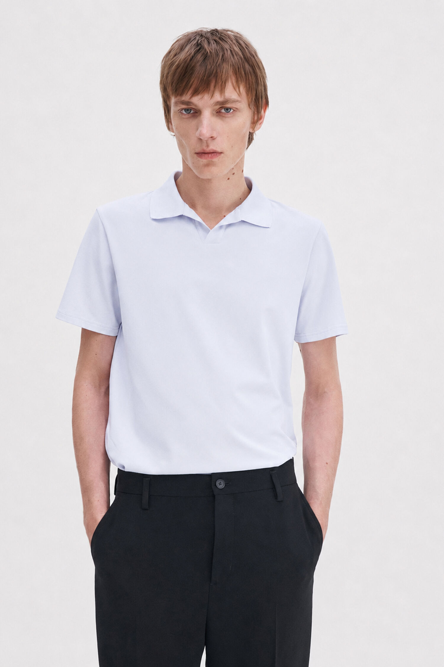 Stretch Cotton Polo T-Shirt