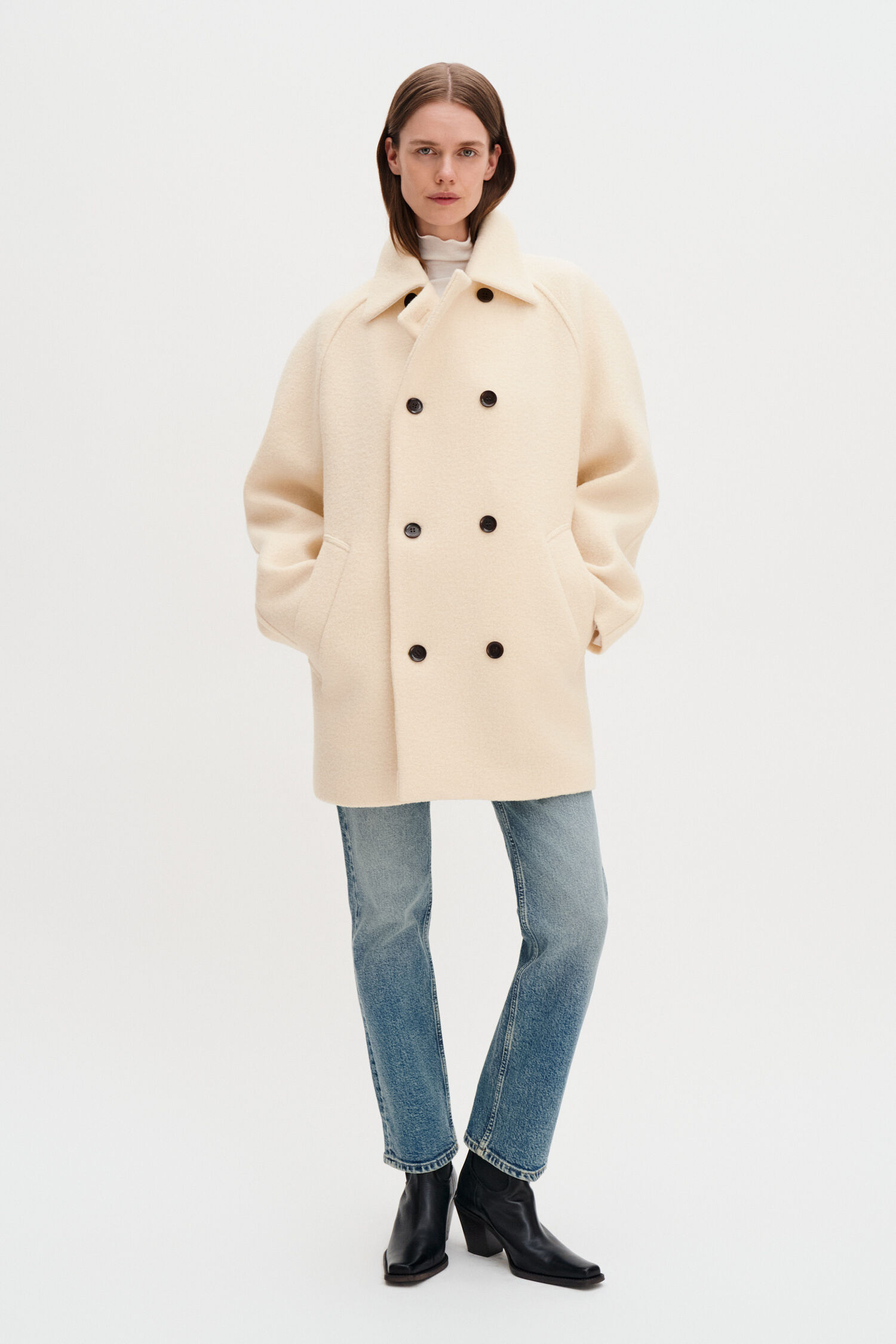 Boiled Wool Peacoat