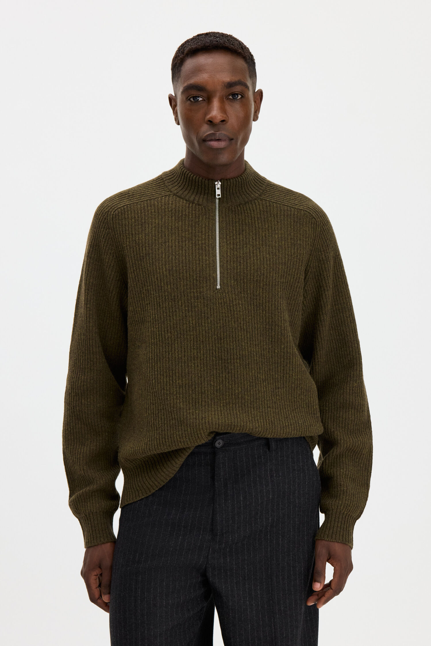 Wool Half Zip Sweater