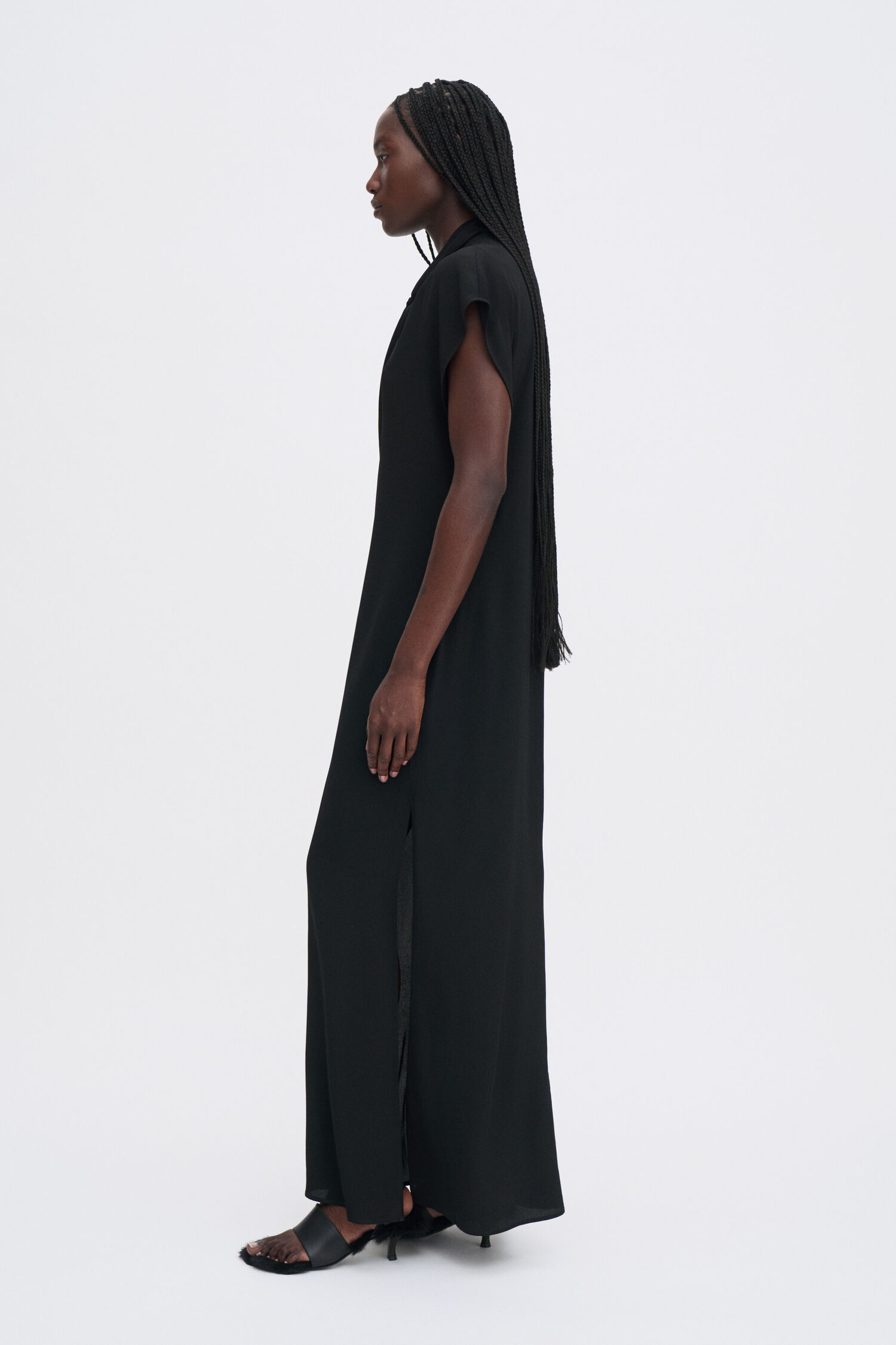 Long Tie-neck Dress
