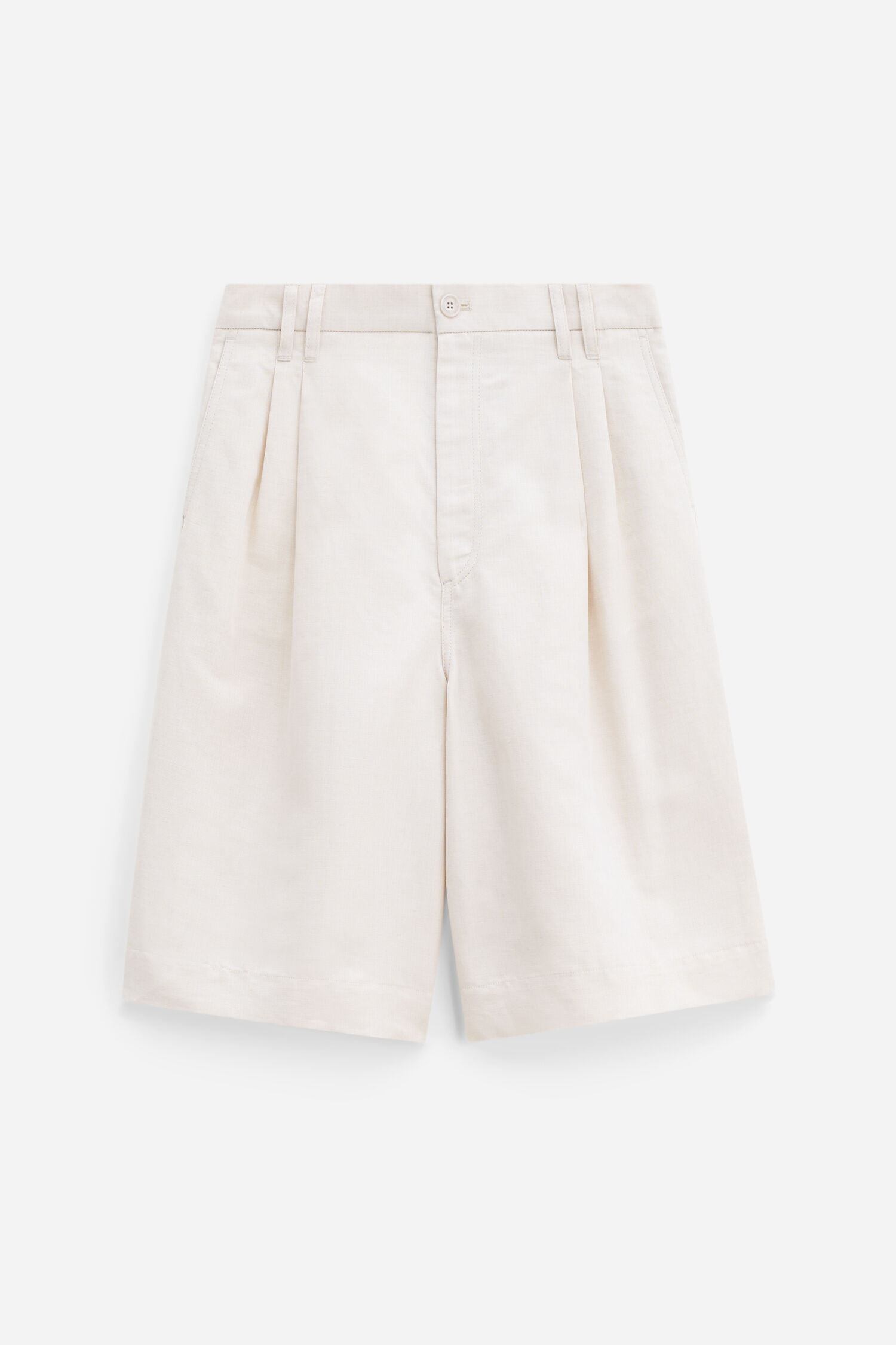 Relaxed Cotton Linen Shorts