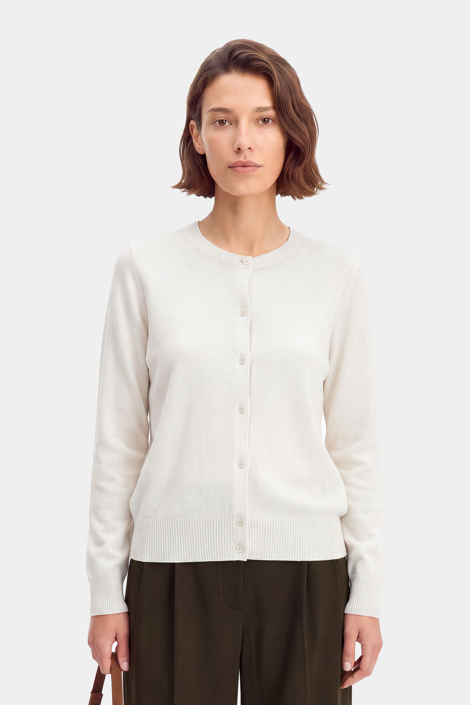 Cashmere Crewneck Cardigan